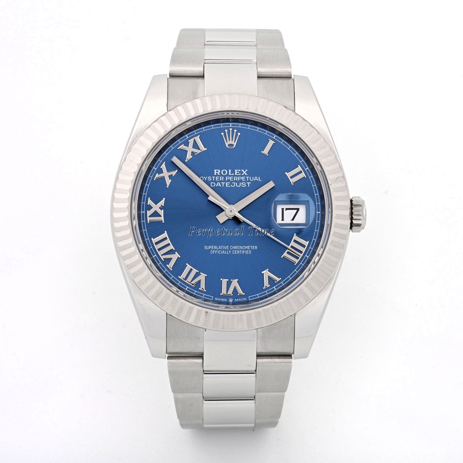Rolex Datejust 41 Blue Roman Dial on Oyster band 126334 Card 2020