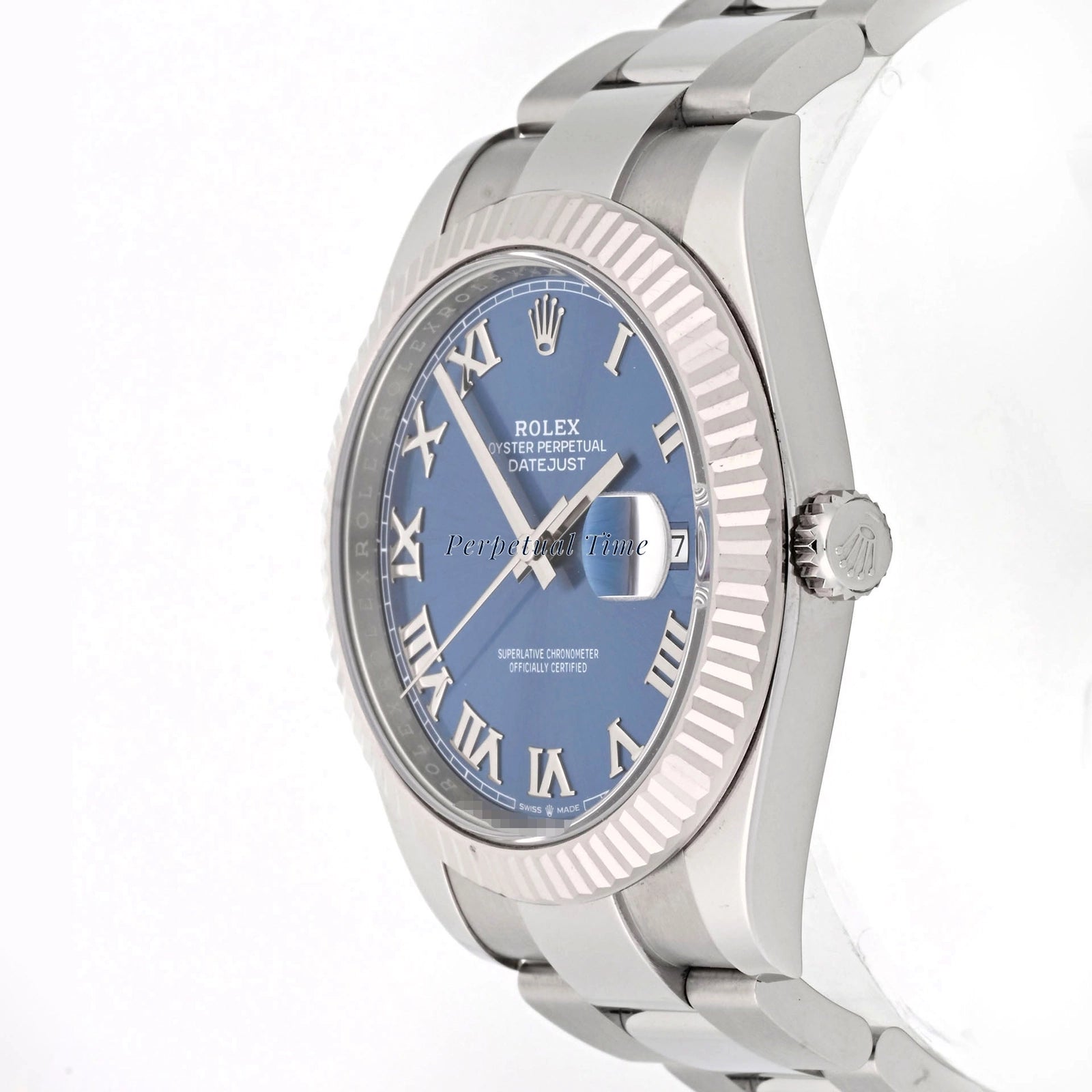 Rolex Datejust 41 Blue Roman Dial on Oyster 126334 Card 2022