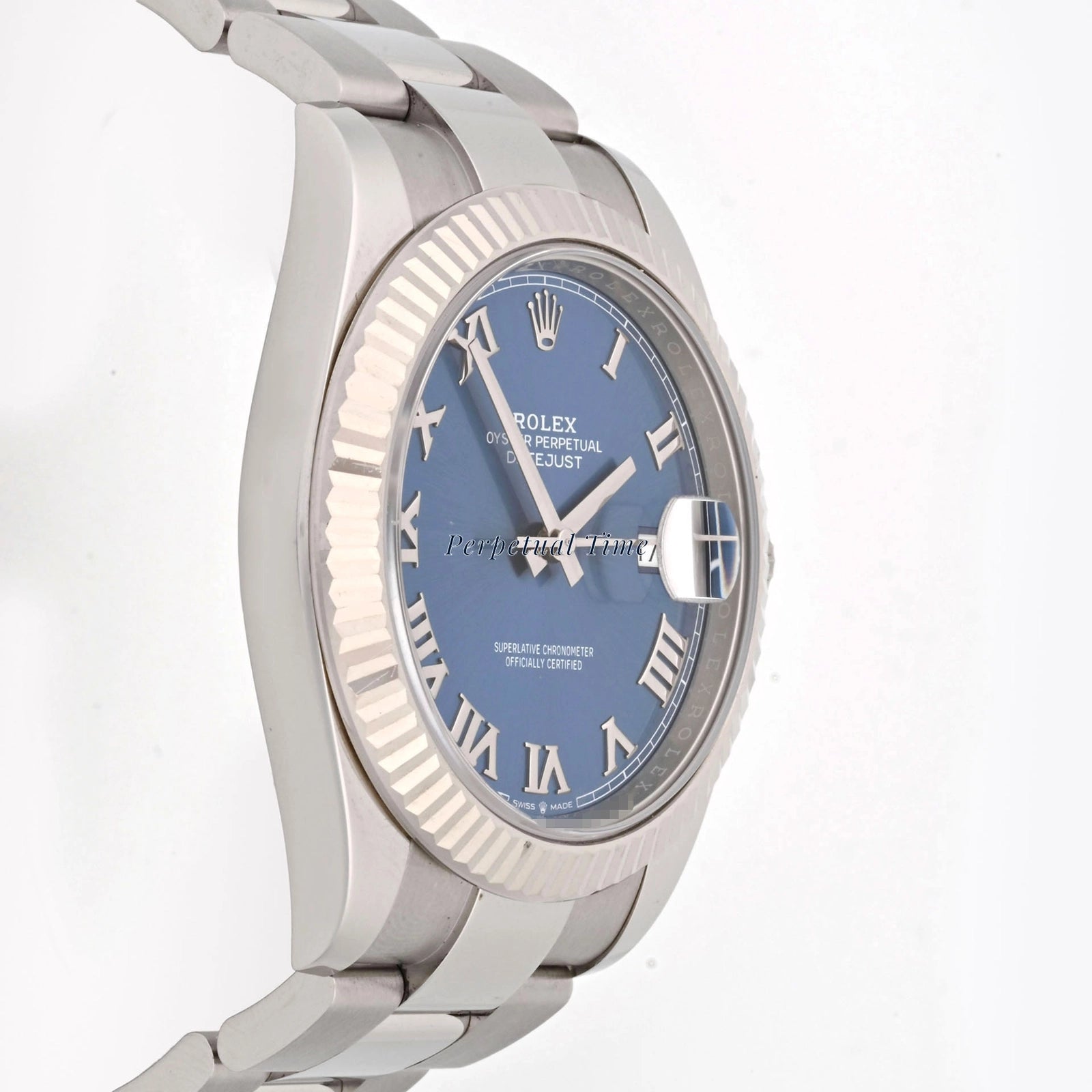 Rolex Datejust 41 Blue Roman Dial on Oyster 126334 Card 2022