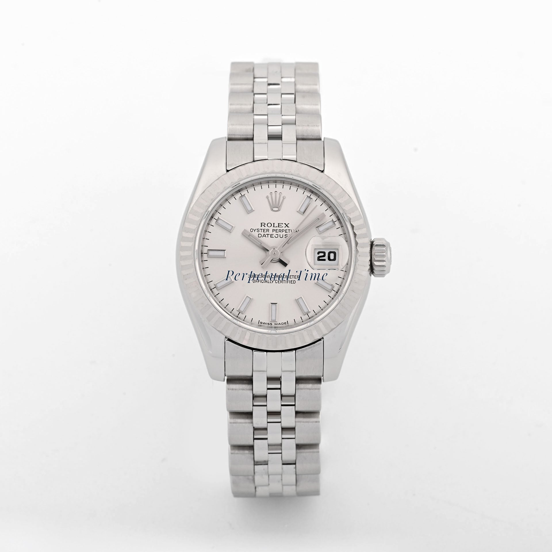 Rolex Datejust Lady Silver Stick Dial on Jubilee band 179174