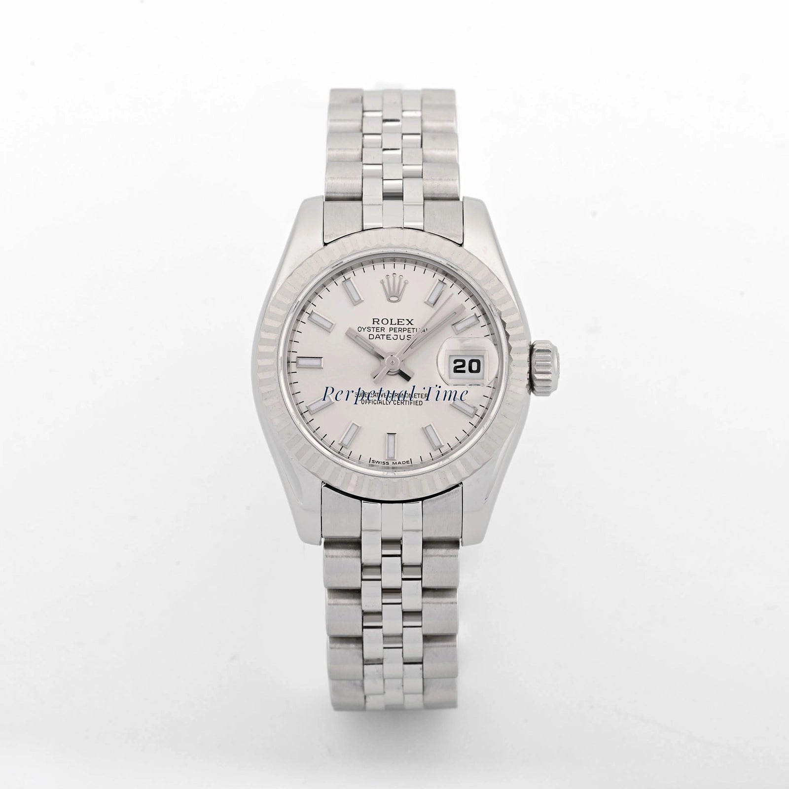 Rolex Datejust Lady Silver Stick Dial on Jubilee 179174