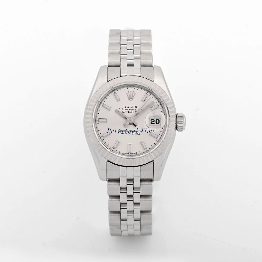 Rolex Datejust Lady Silver Stick Dial on Jubilee 179174