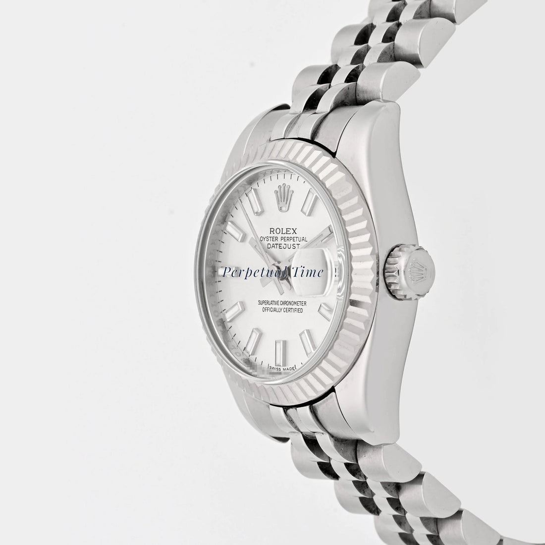Rolex Datejust Lady Silver Stick Dial on Jubilee 179174