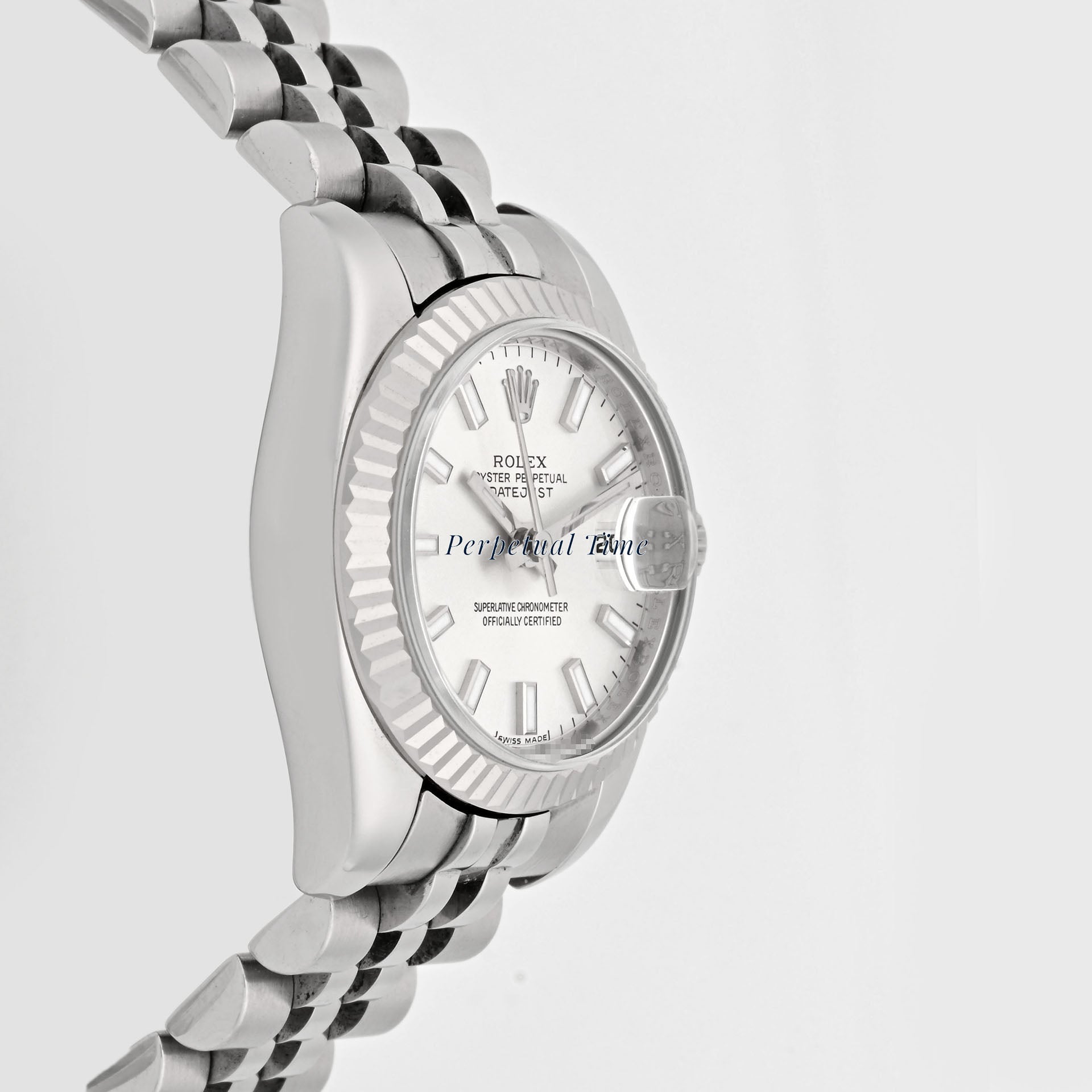Rolex Datejust Lady Silver Stick Dial on Jubilee band 179174