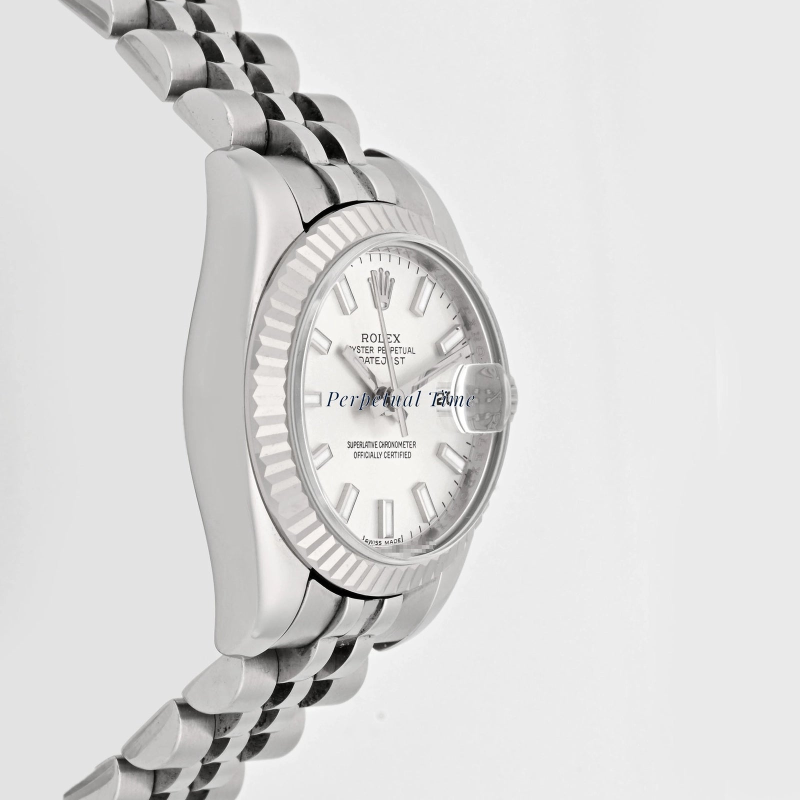 Rolex Datejust Lady Silver Stick Dial on Jubilee 179174
