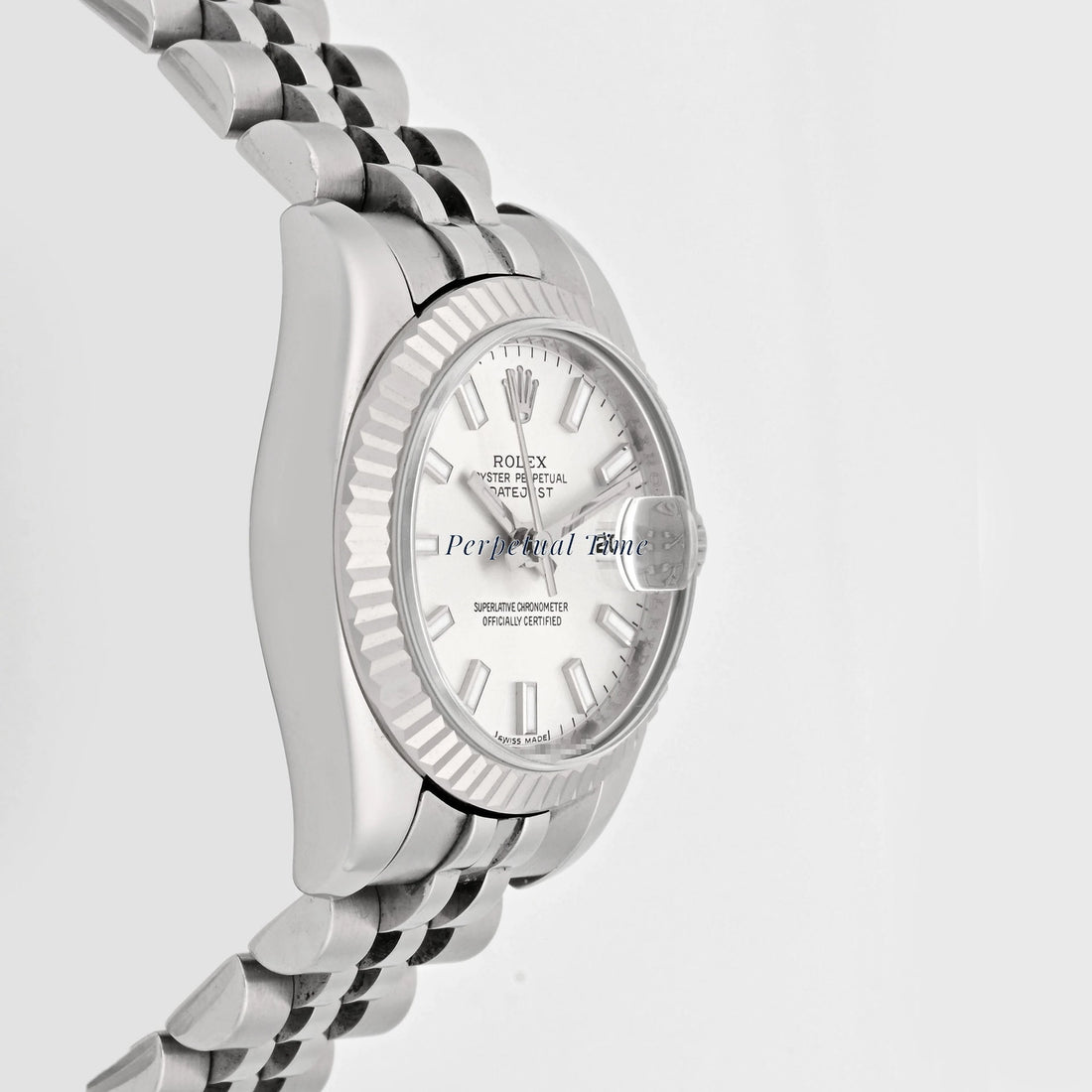 Rolex Datejust Lady Silver Stick Dial on Jubilee 179174