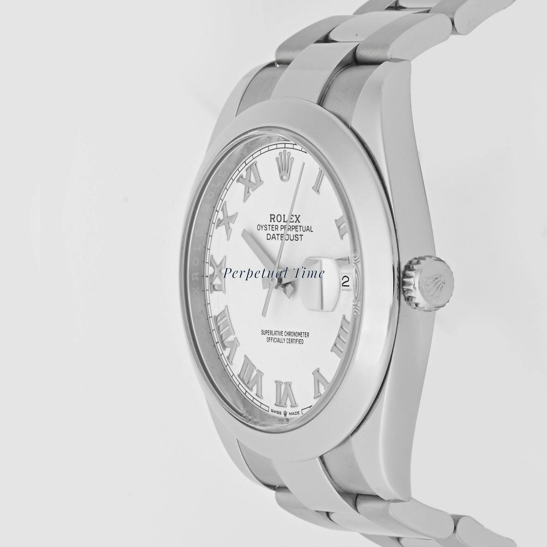 Rolex Datejust 41 White Roman Dial on Oyster 126300 Card 2020