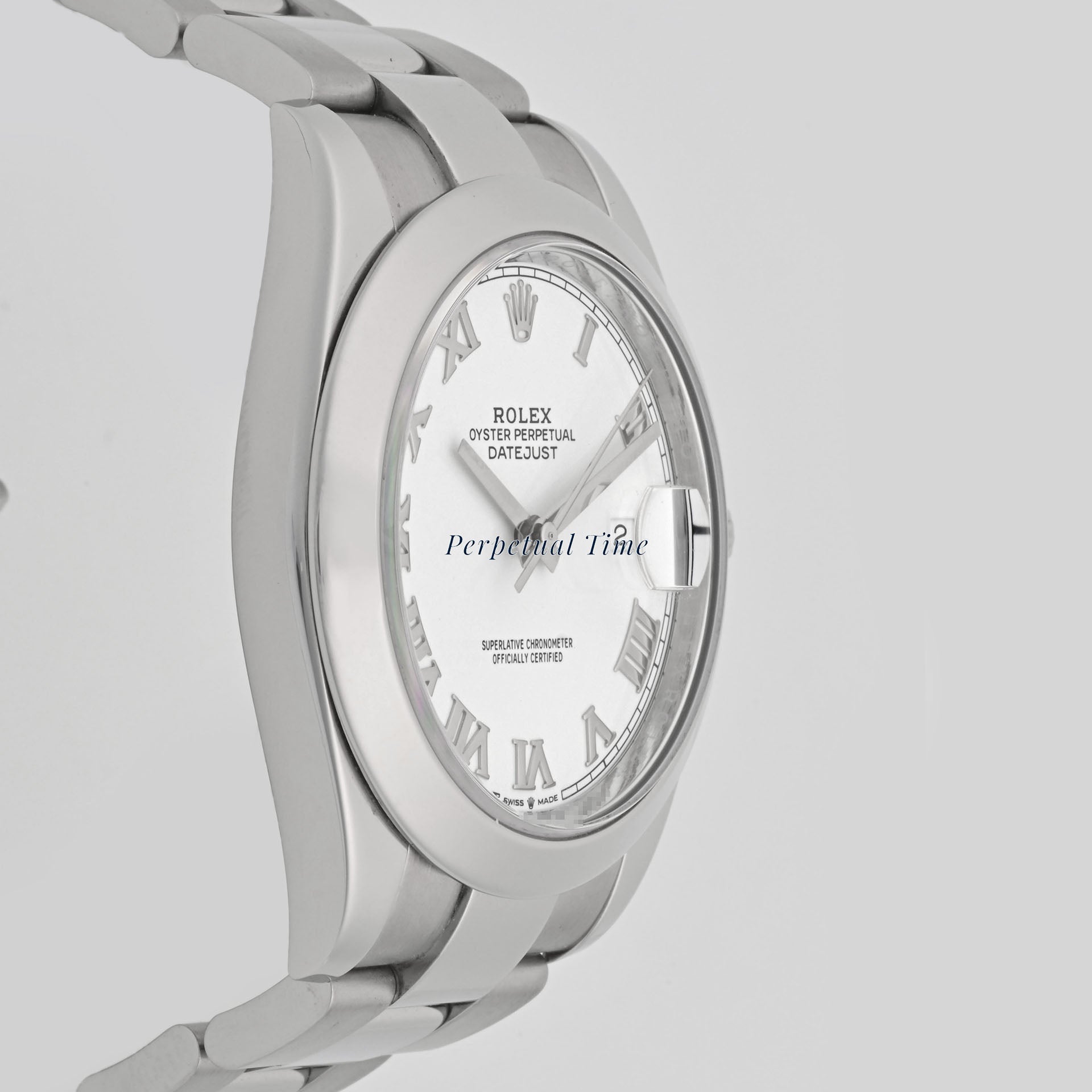 Rolex Datejust 41 White Roman Dial on Oyster band 126300 Card 2020