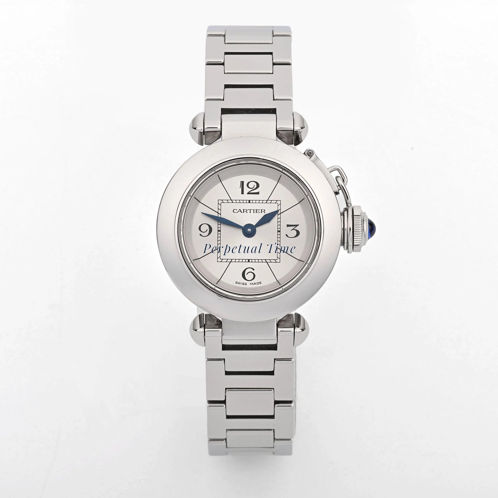 cartier Miss Pasha silver arabic Dial on Bracelet W3140007