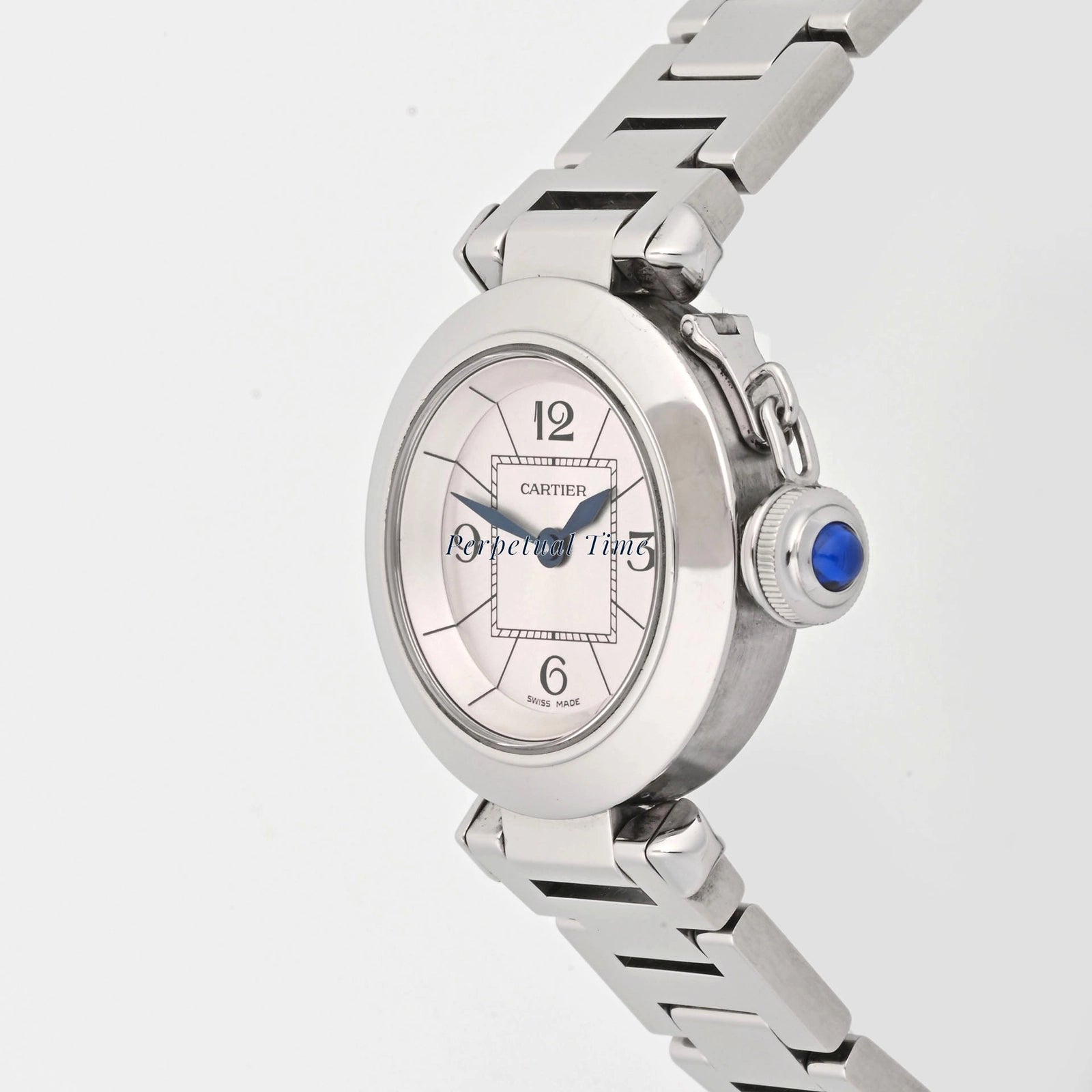 cartier Miss Pasha silver arabic Dial on Bracelet W3140007