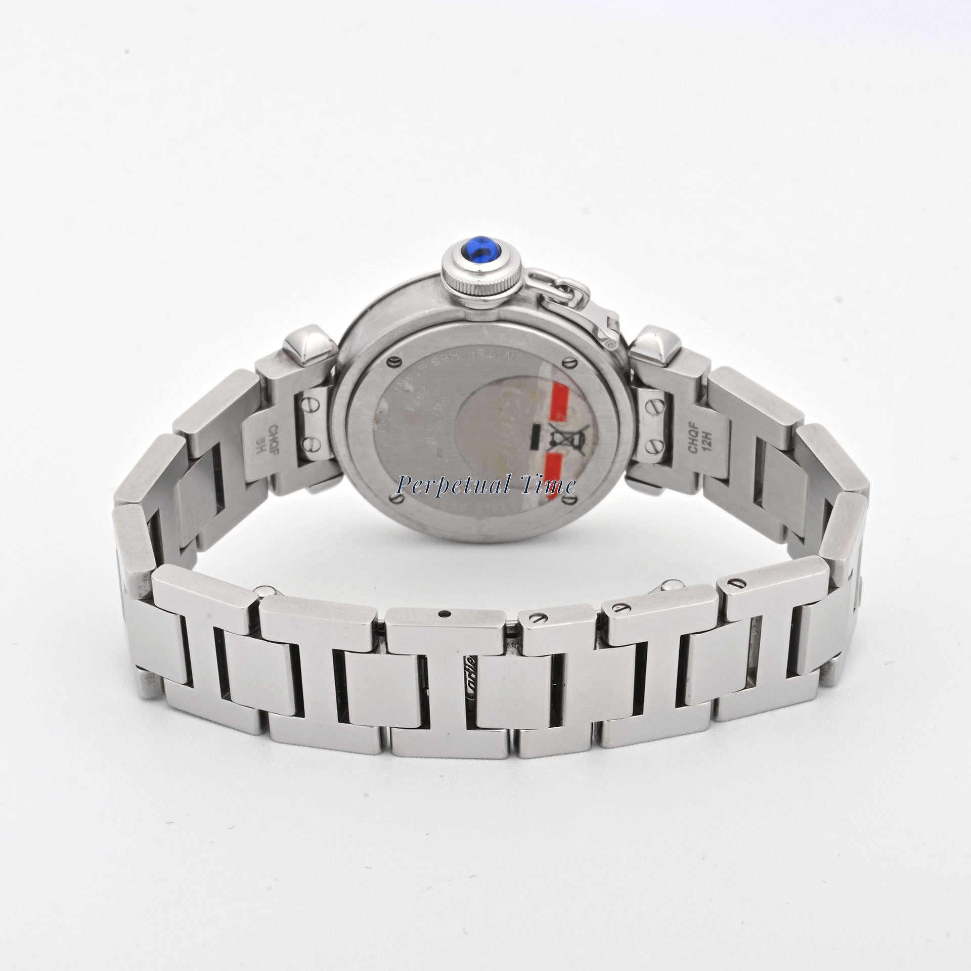 cartier Miss Pasha silver arabic Dial on Bracelet band W3140007