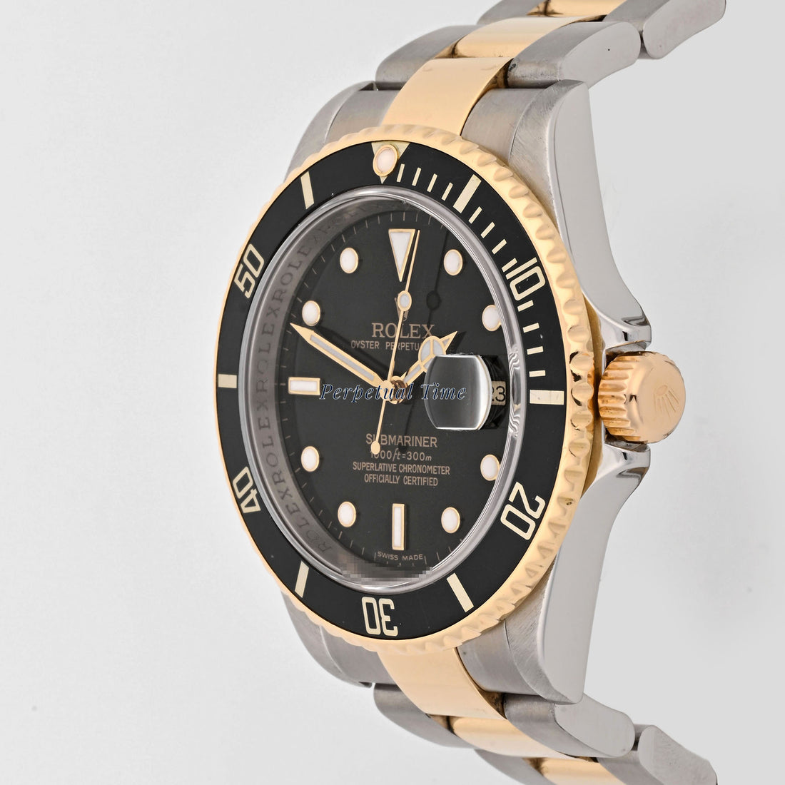 Rolex Submariner Black Dial on Oyster band 16613 Card 2008