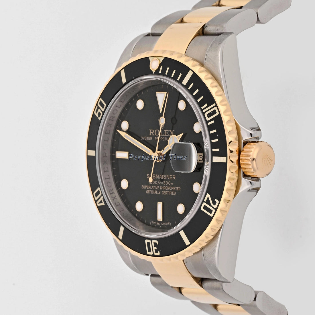 Rolex Submariner Black Dial on Oyster 16613 Card 2008