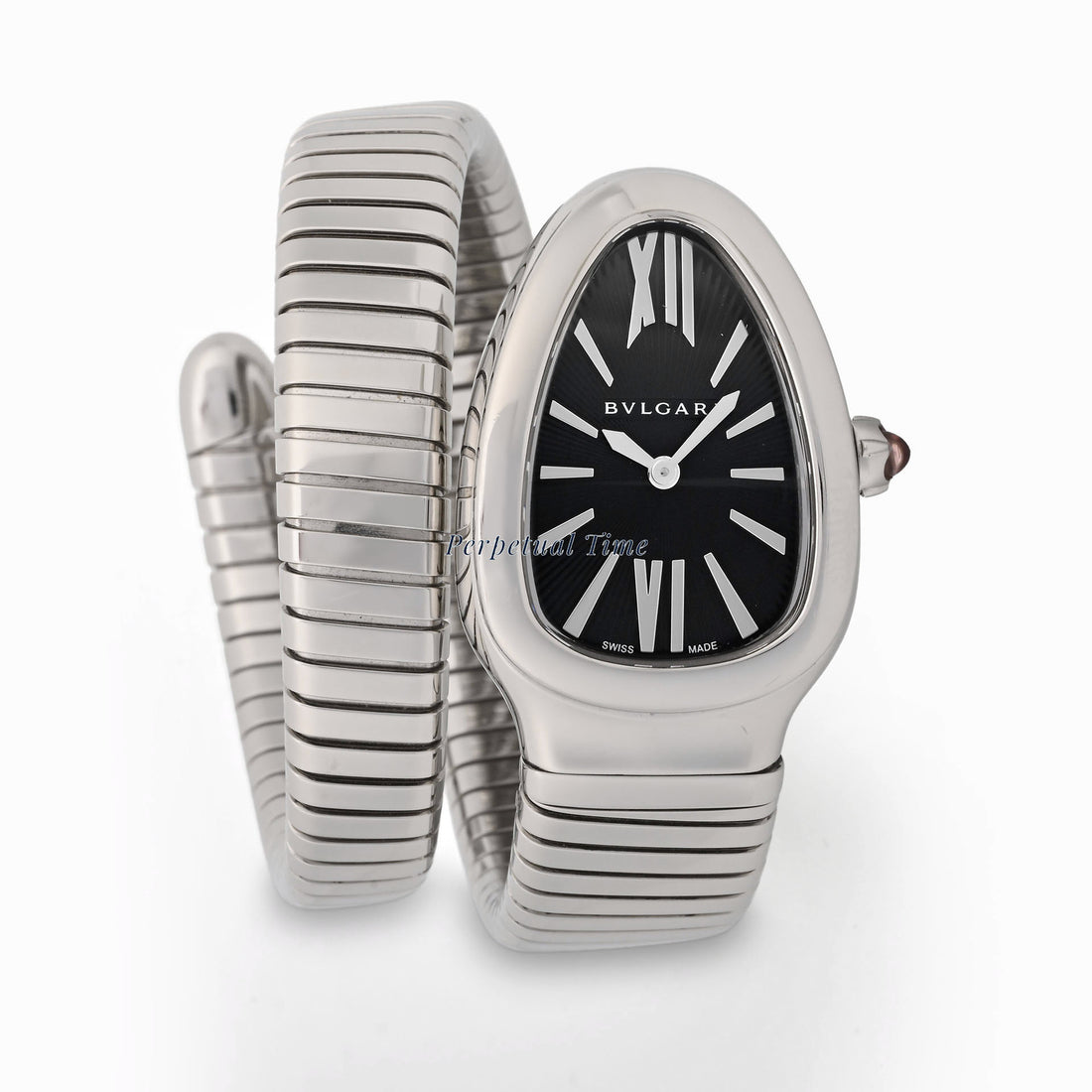 Bvlgari Serpenti Tubogas Black Dial on Spiral band 102182SP35S