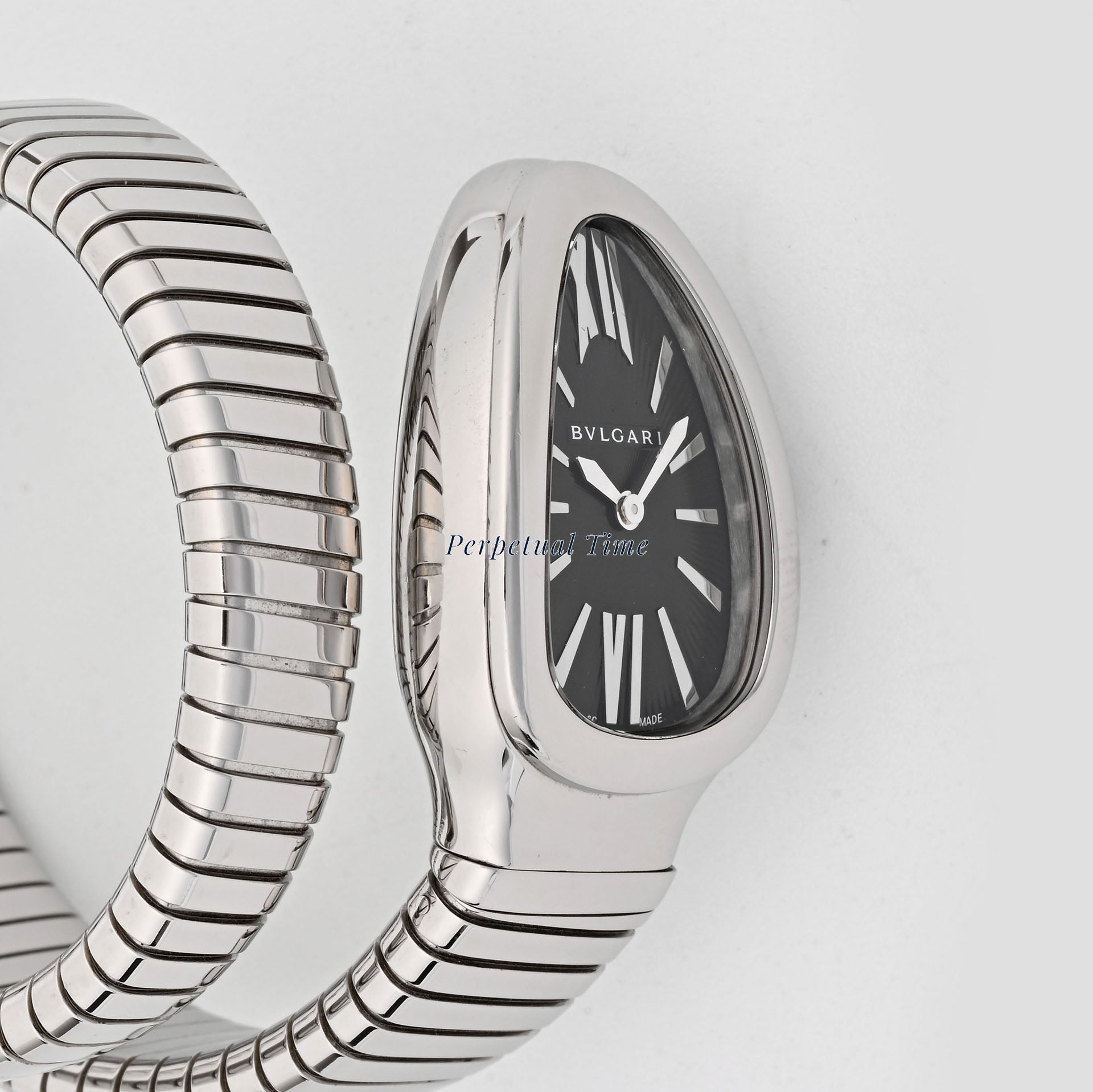 Bvlgari Serpenti Tubogas Black Dial on Spiral band 102182SP35S