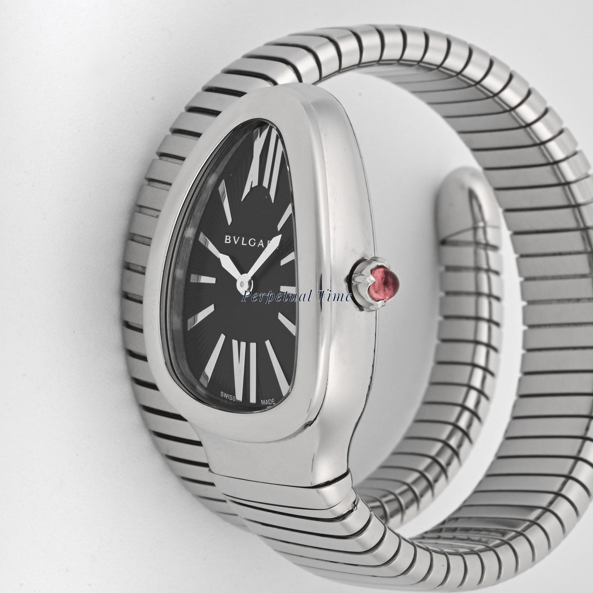 Bvlgari Serpenti Tubogas Black Dial on Spiral band 102182SP35S