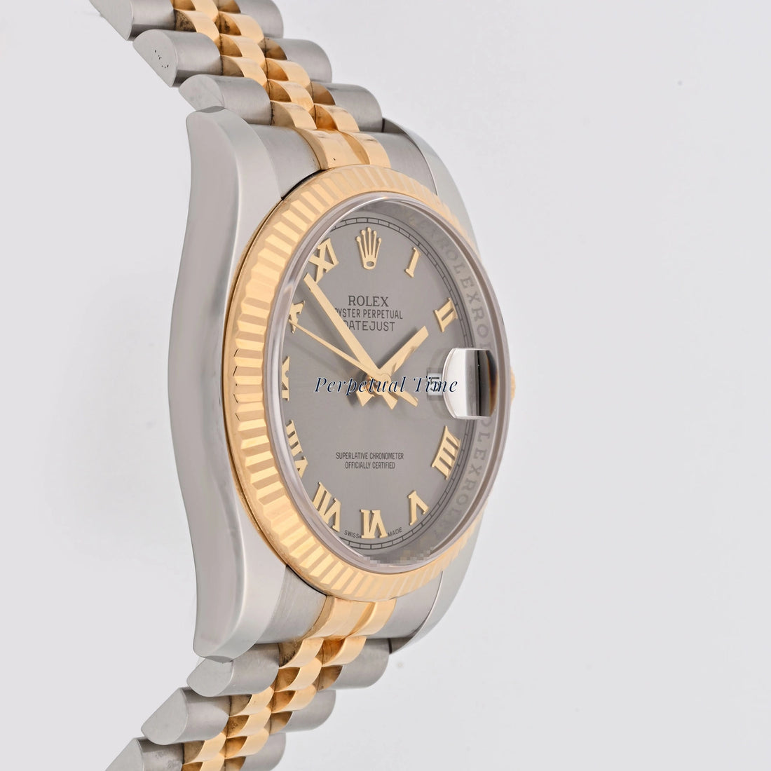 Rolex Datejust 36 Gray Roman Dial on Jubilee 116233 Card 2012