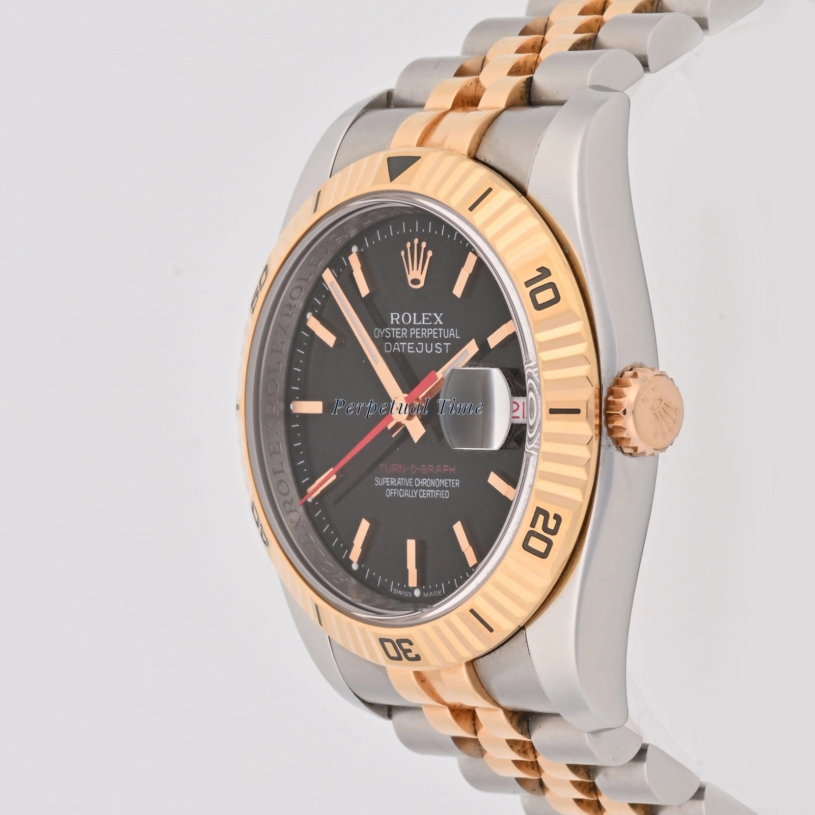 Rolex Datejust 36 Black Stick Dial on Jubilee 116261