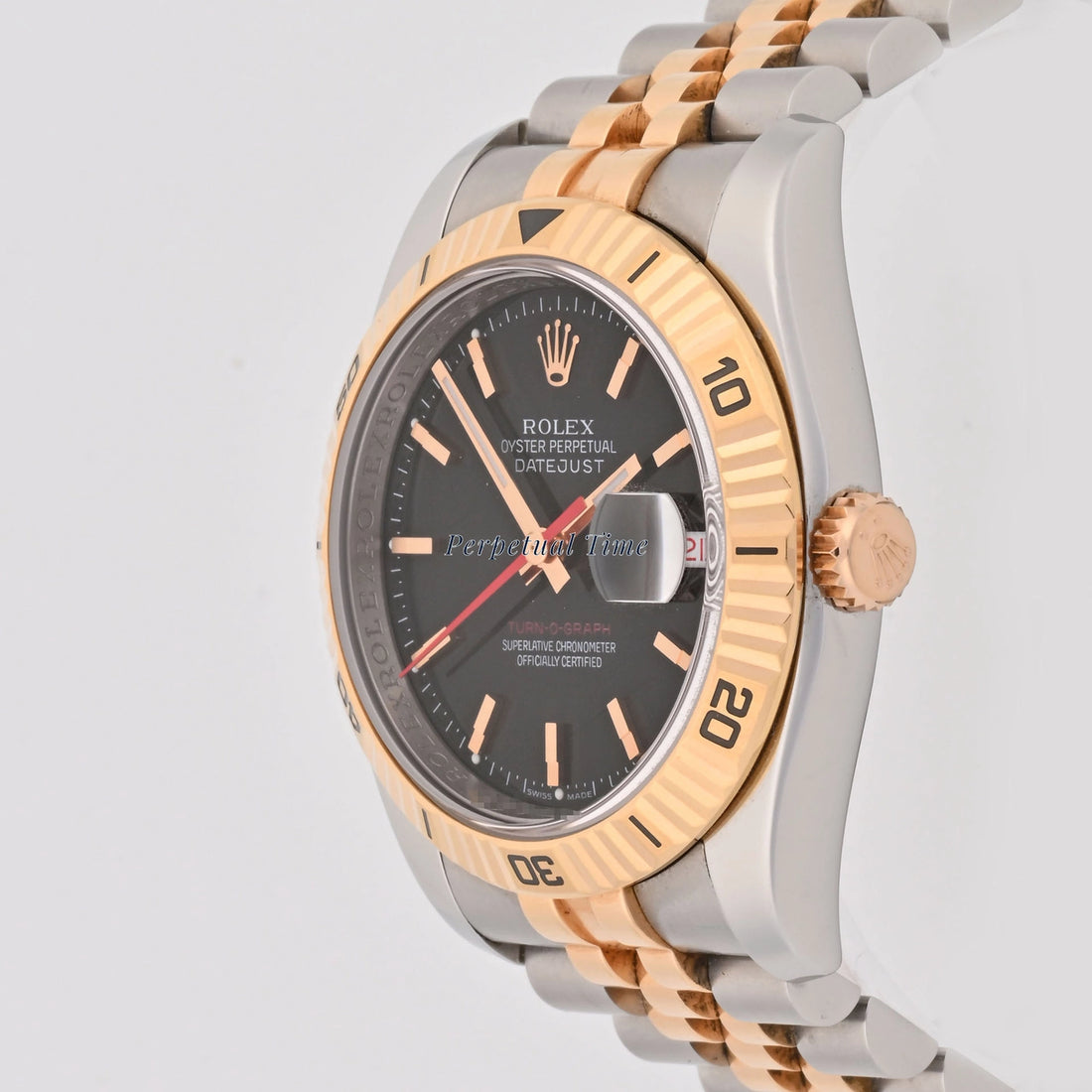 Rolex Datejust 36 Black Stick Dial on Jubilee 116261