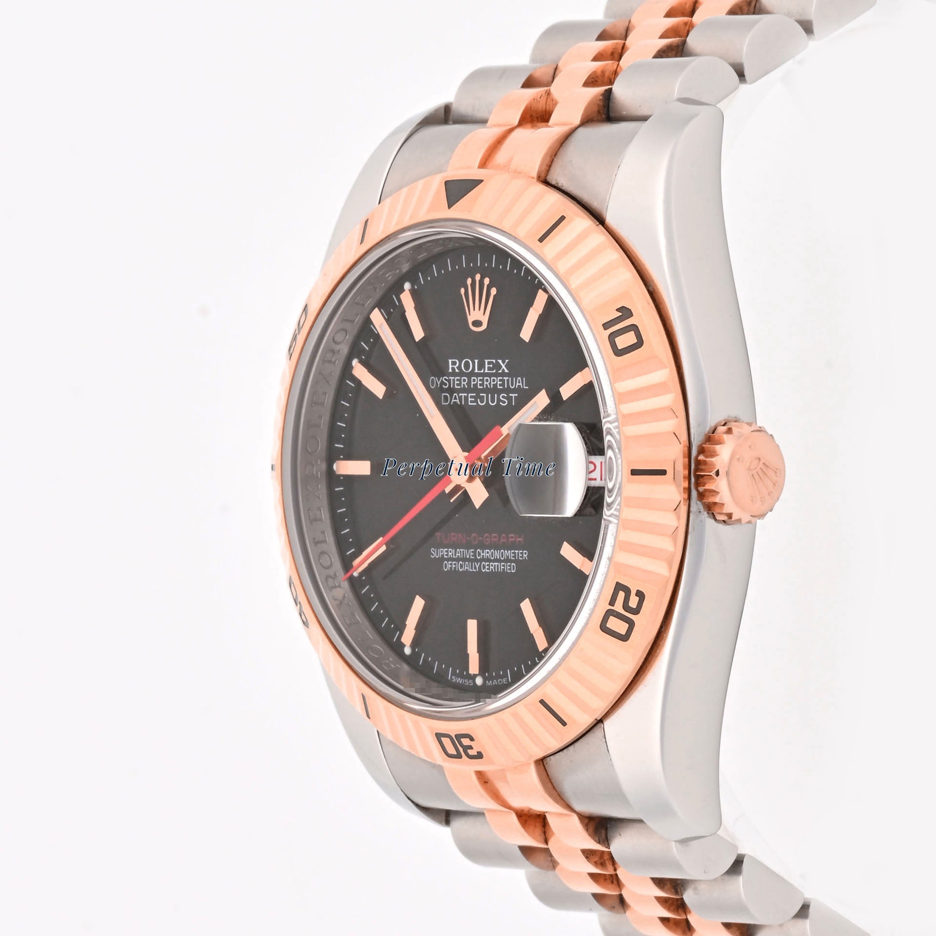 Rolex Datejust 36 Black Stick Dial on Jubilee band 116261