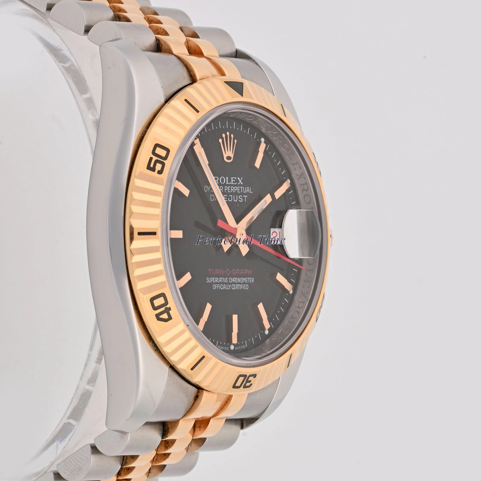 Rolex Datejust 36 Black Stick Dial on Jubilee 116261