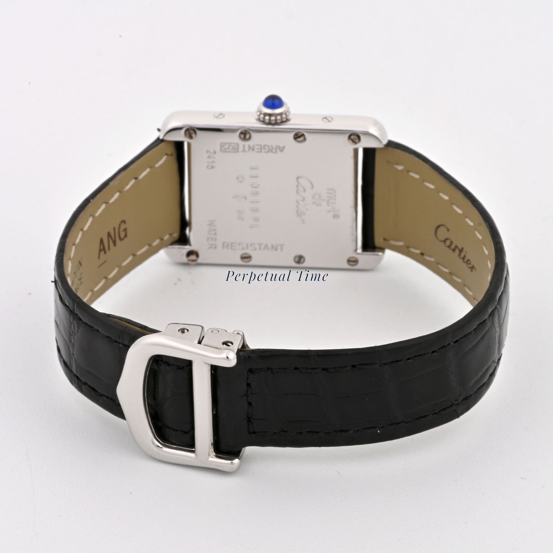 Cartier Tank Orange chessboard Dial on Leather band W1017654