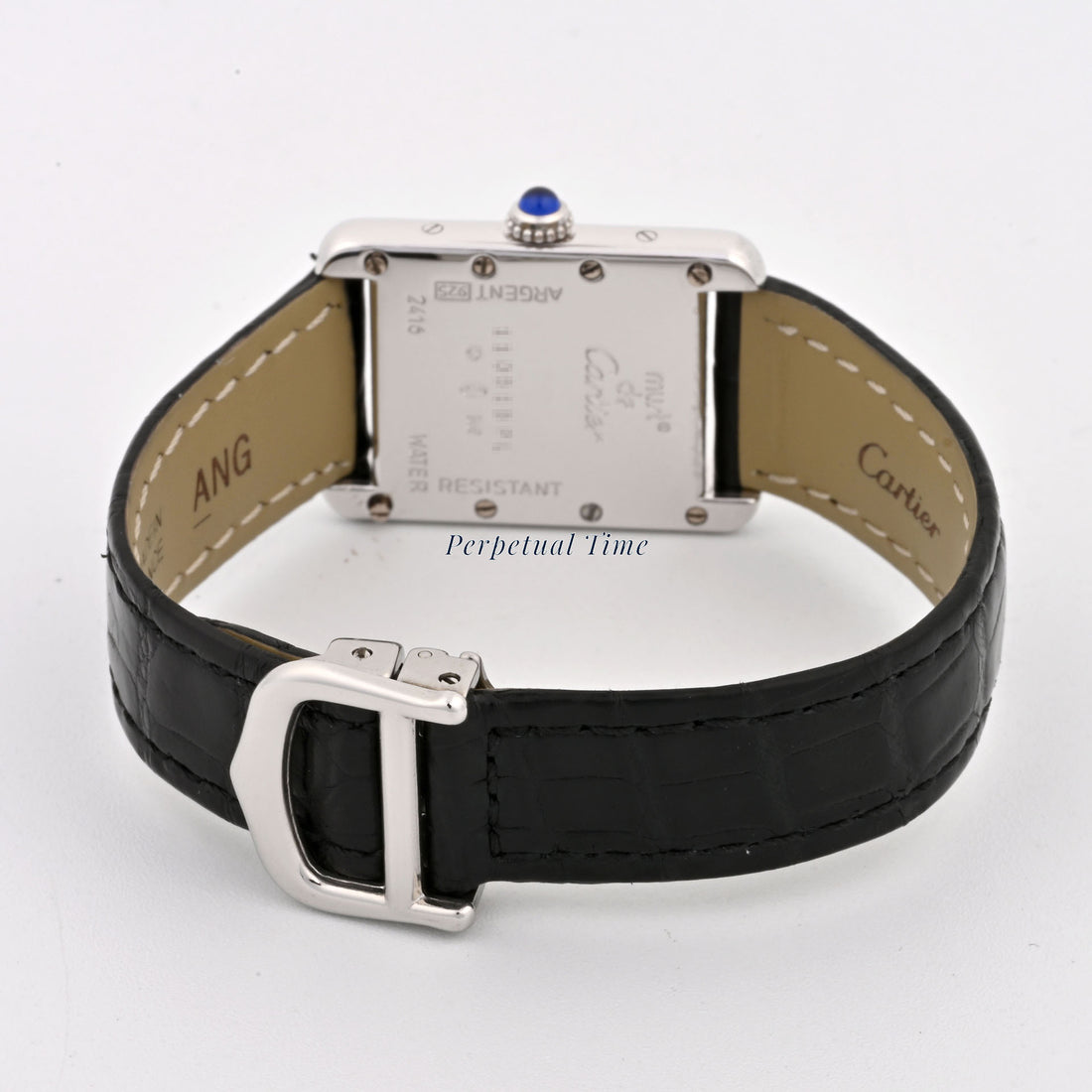 Cartier Tank Orange chessboard Dial on Leather band W1017654