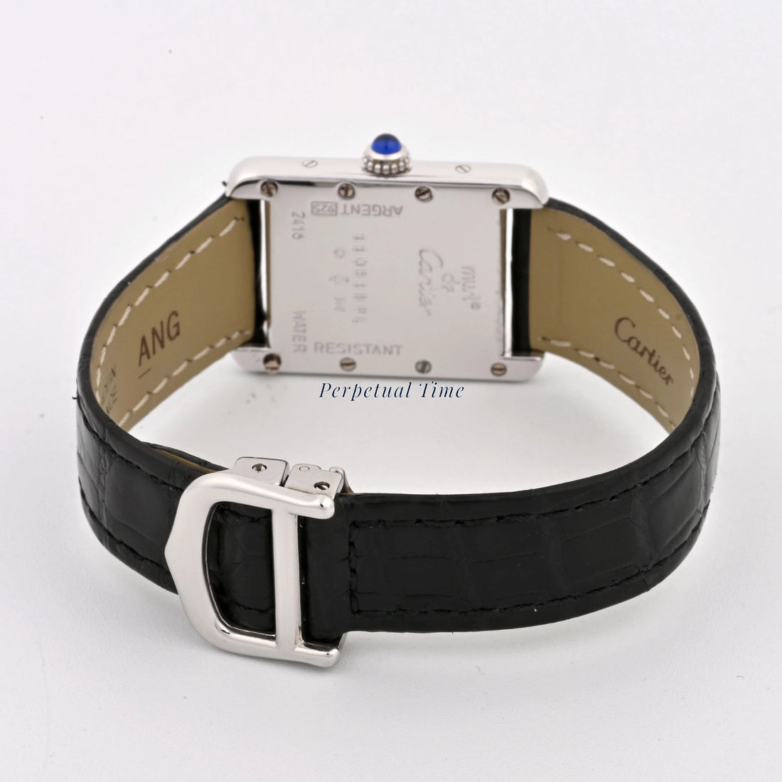 Cartier Tank Orange chessboard Dial on Leather W1017654