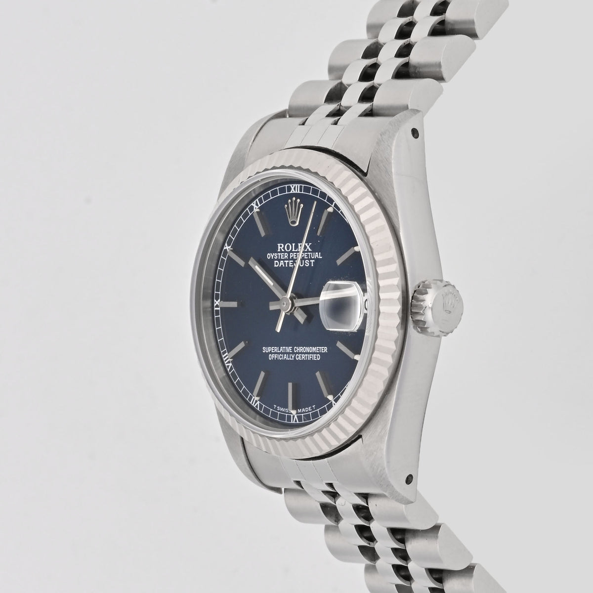 Rolex Datejust 31mm 68274 Blue Stick Dial on Jubilee