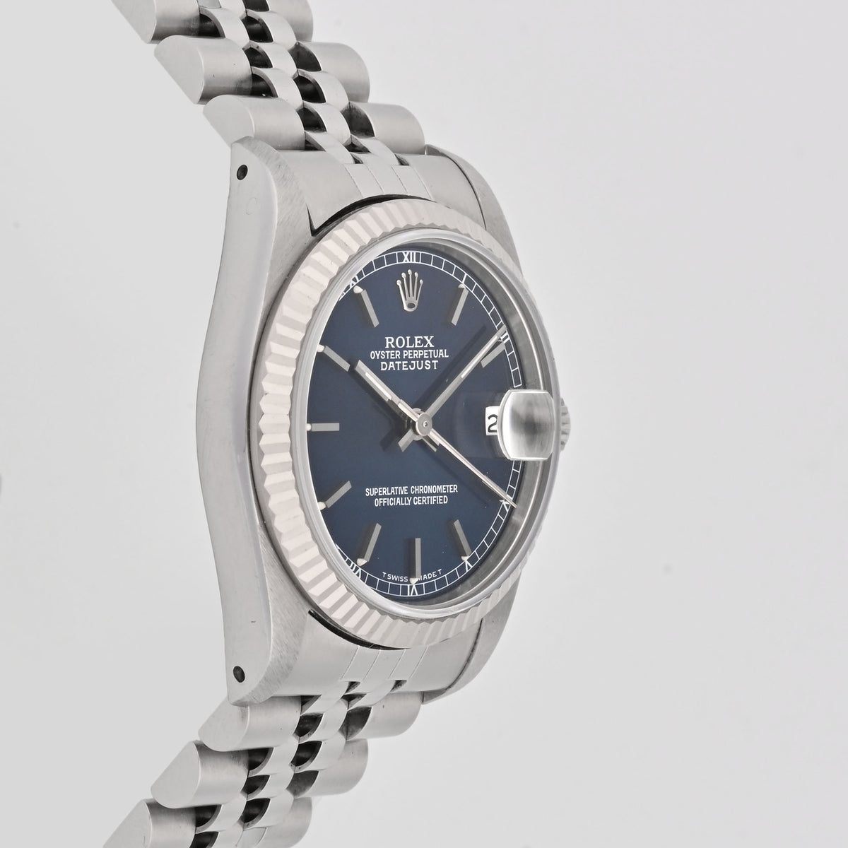 Rolex Datejust 31mm 68274 Blue Stick Dial on Jubilee