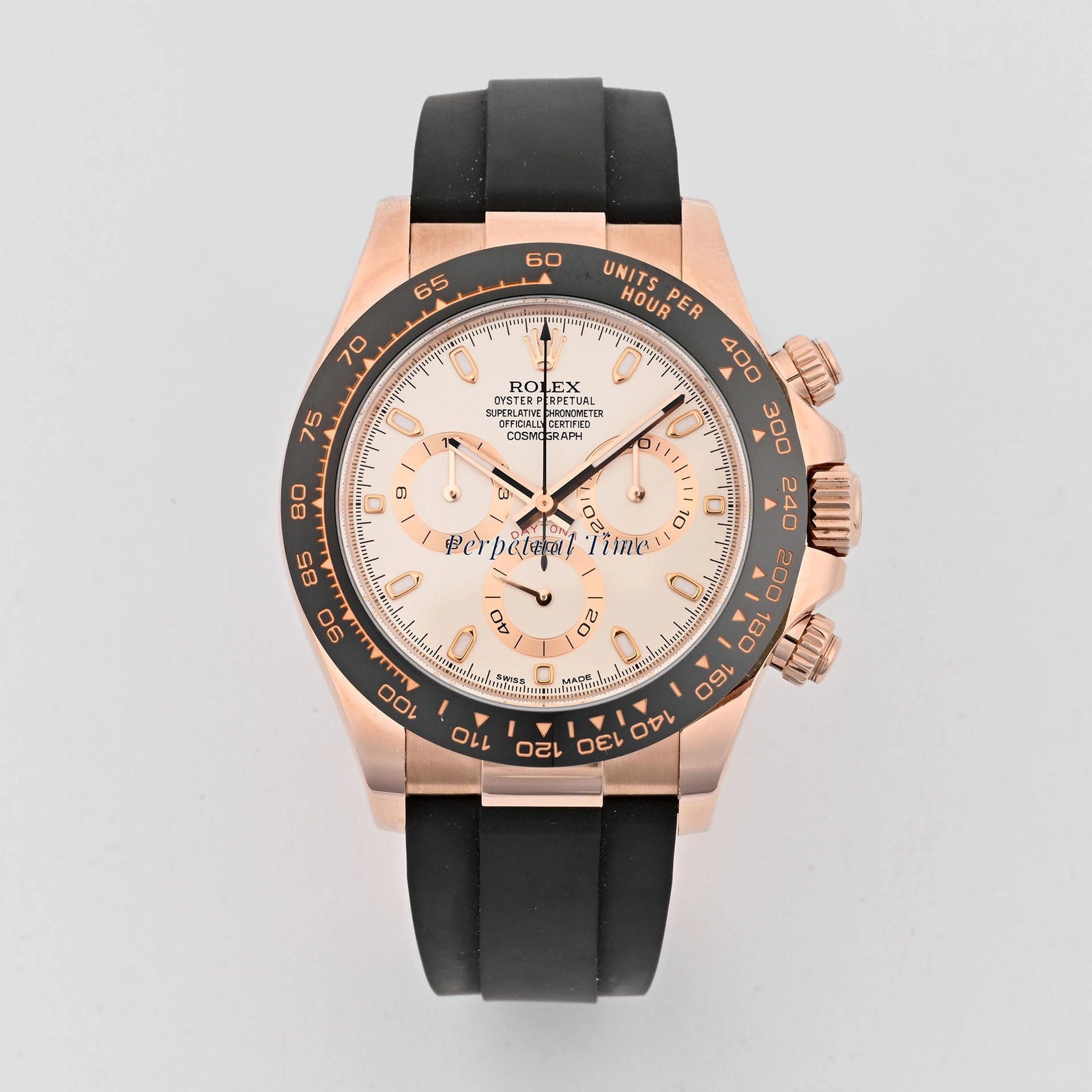 Rolex Daytona Ivory Colored Index Dial on Oysterflex 116515LN Card 2018