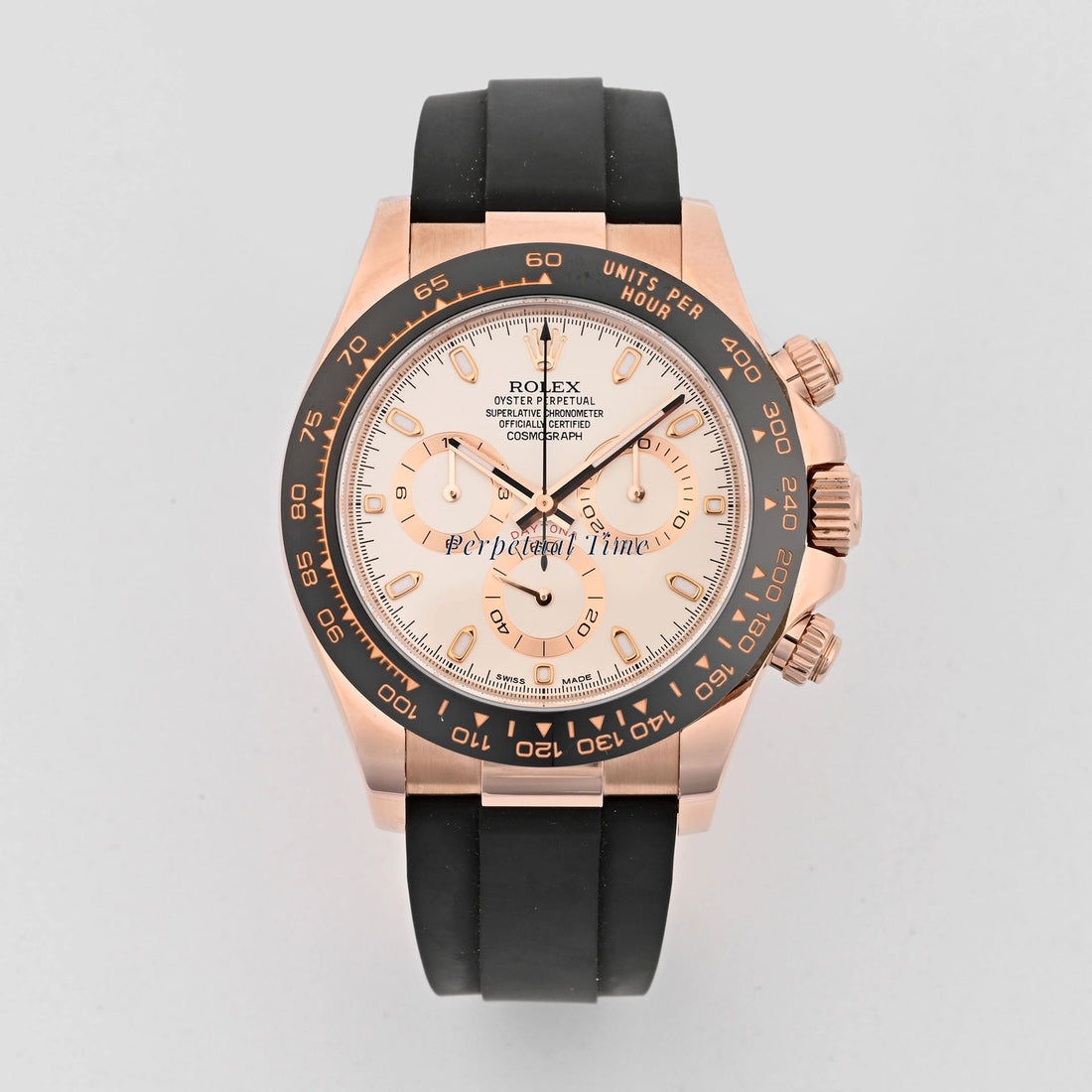 Rolex Daytona Ivory Colored Index Dial on Oysterflex 116515LN Card 2018