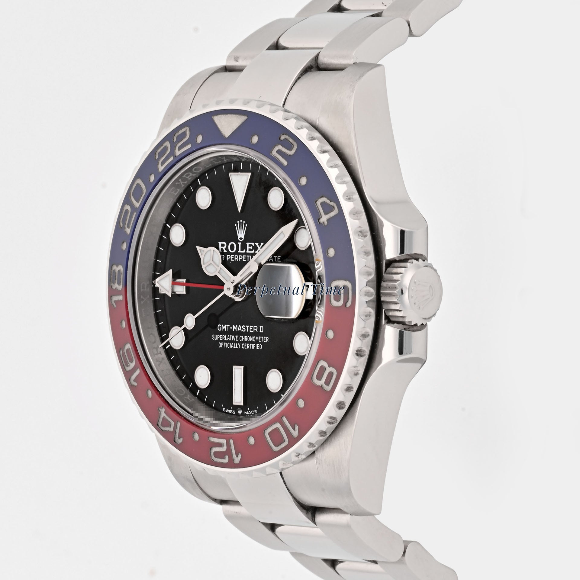 Rolex GMT-Master II Pepsi Black Dial on Oyster band 126710BLRO Card 2021