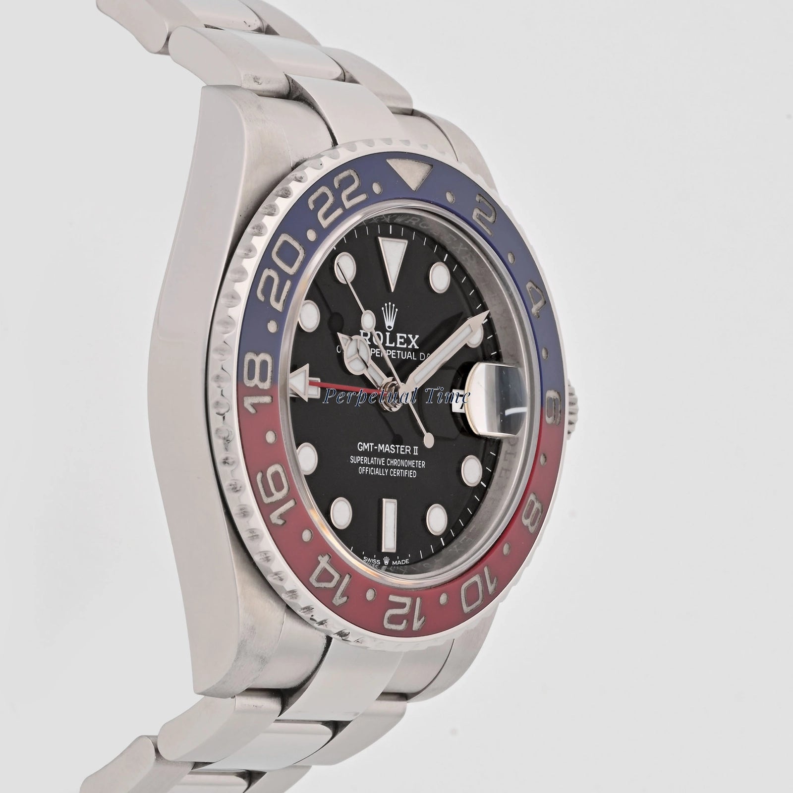 Rolex GMT-Master II Pepsi Black Dial on Oyster 126710BLRO Card 2021