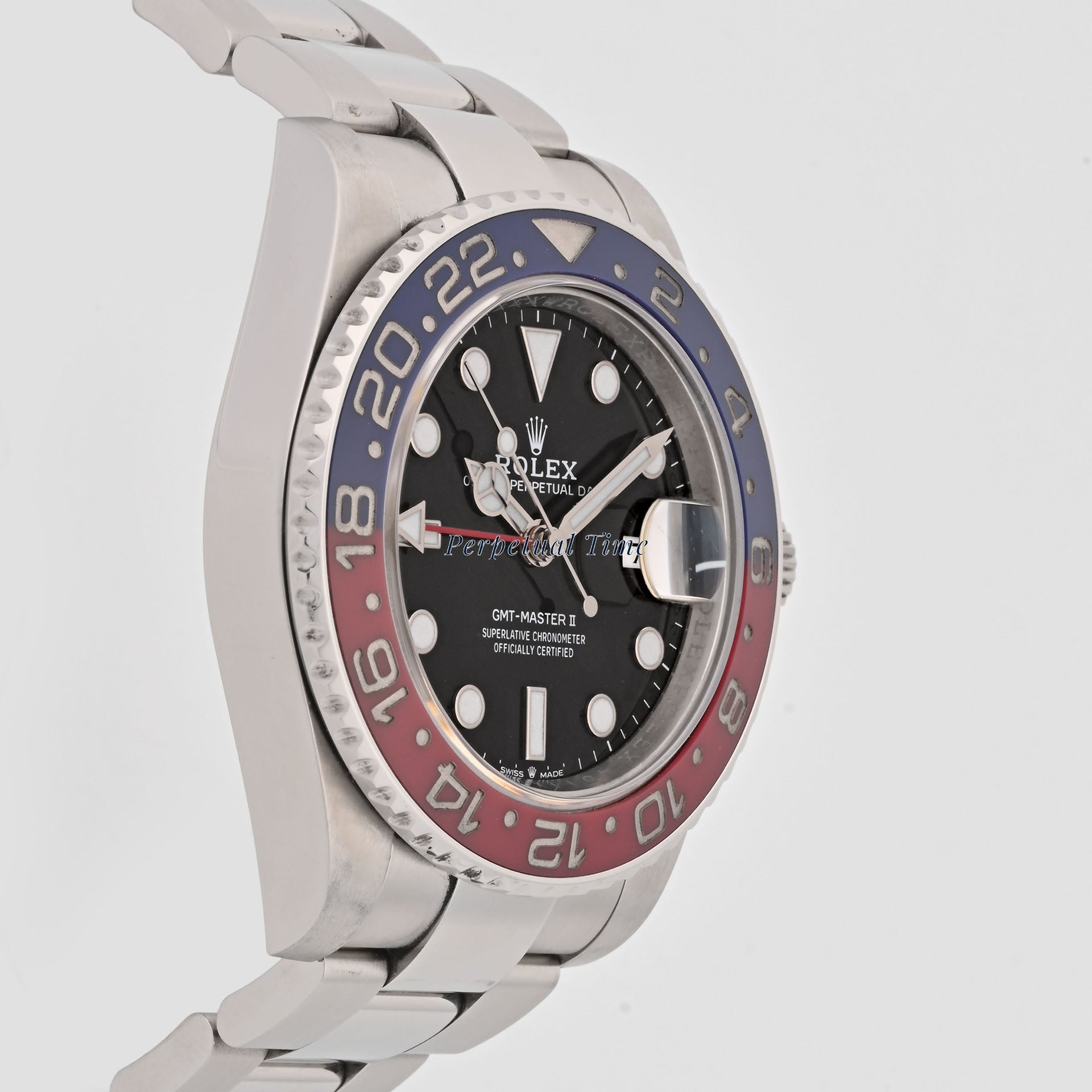 Rolex GMT-Master II Pepsi Black Dial on Oyster band 126710BLRO Card 2021