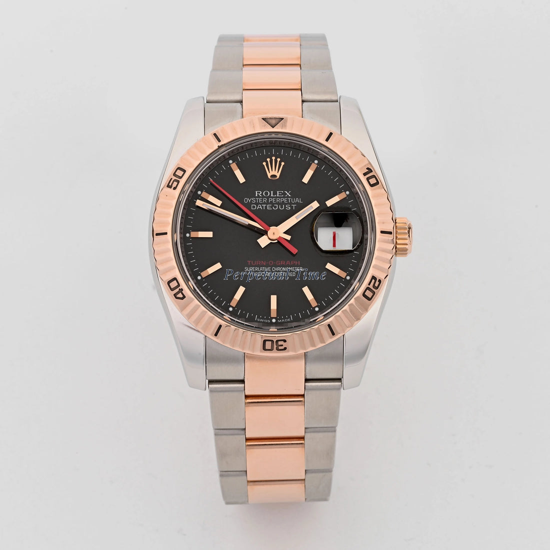Rolex Datejust 36 Black Stick Dial on Oyster 116261 Card 2010