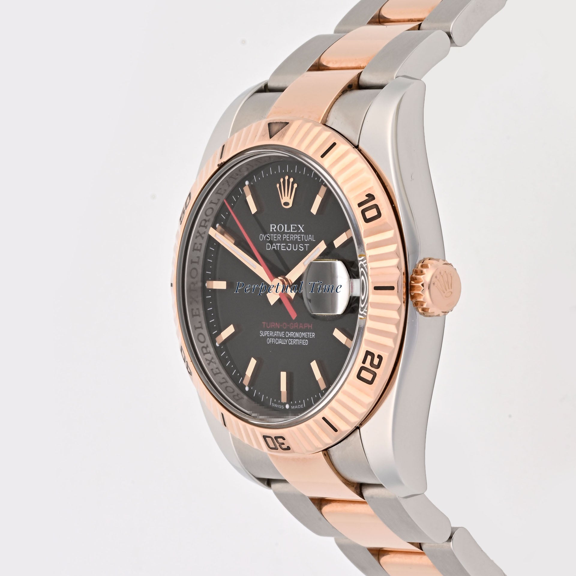 Rolex Datejust 36 Black Stick Dial on Oyster band 116261 Card 2010