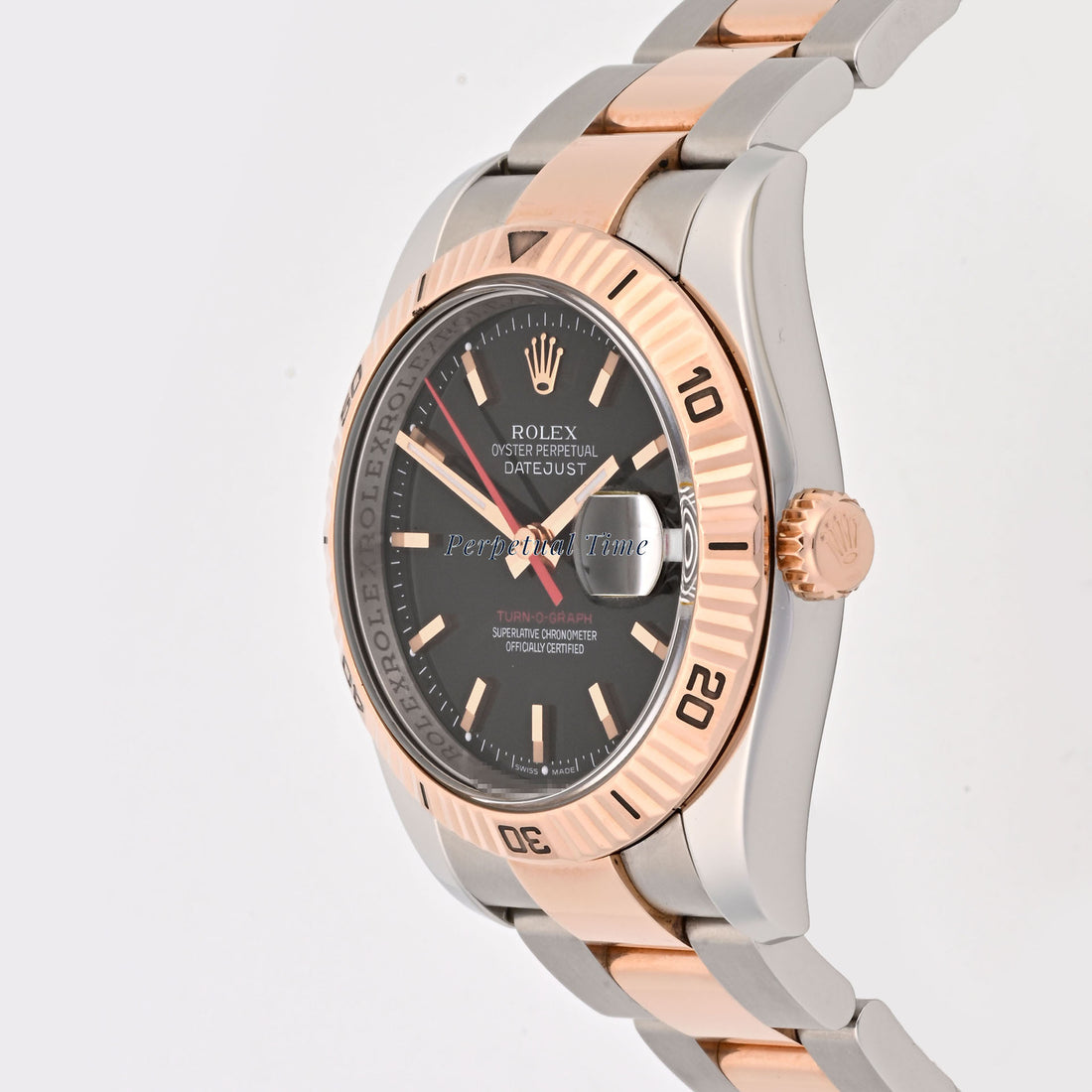 Rolex Datejust 36 Black Stick Dial on Oyster band 116261 Card 2010
