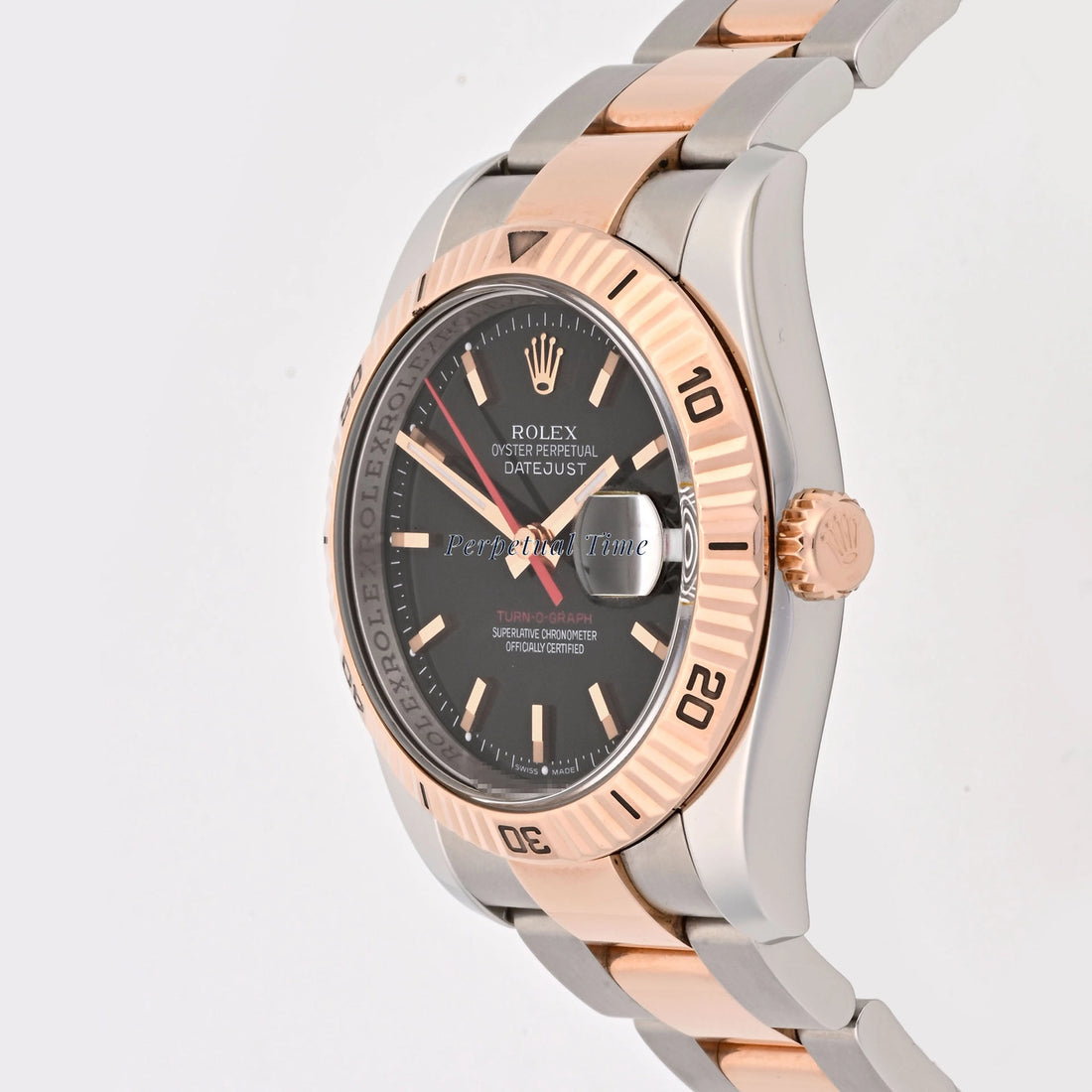 Rolex Datejust 36 Black Stick Dial on Oyster 116261 Card 2010