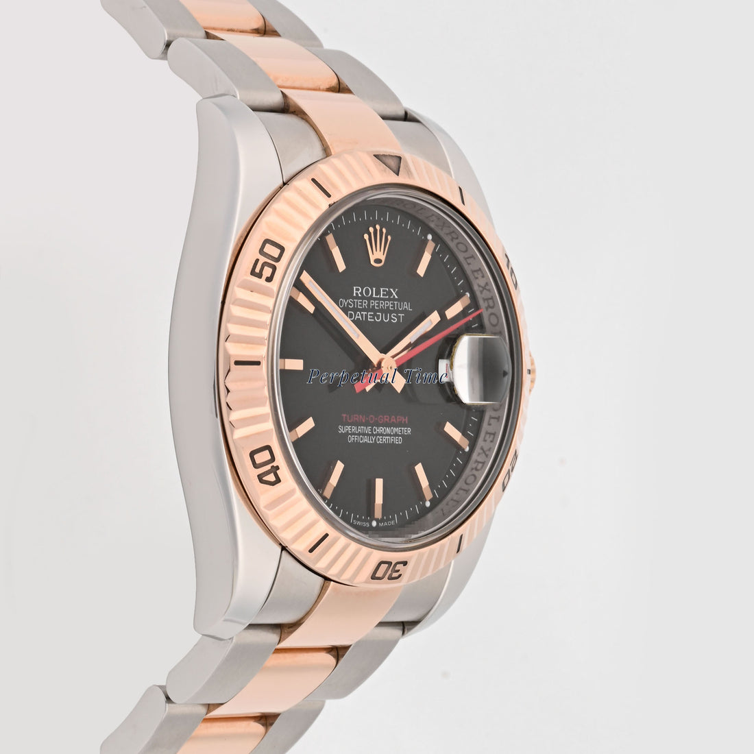 Rolex Datejust 36 Black Stick Dial on Oyster band 116261 Card 2010