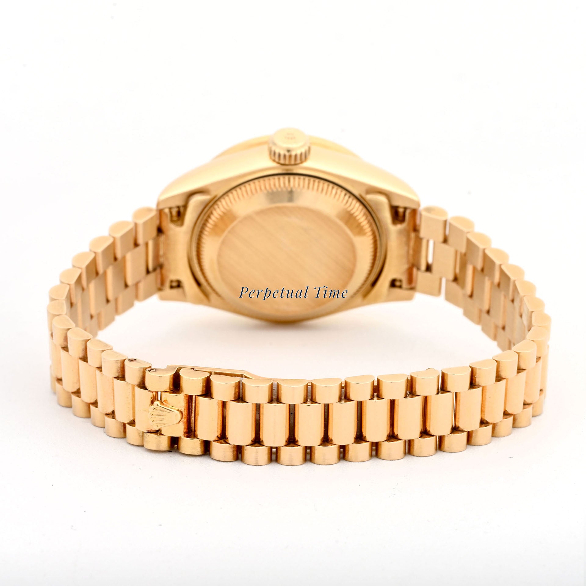 Rolex Lady-Datejust 26mm Red Vignette Diamond Dial Diamond Bezel President 69158 w Papers