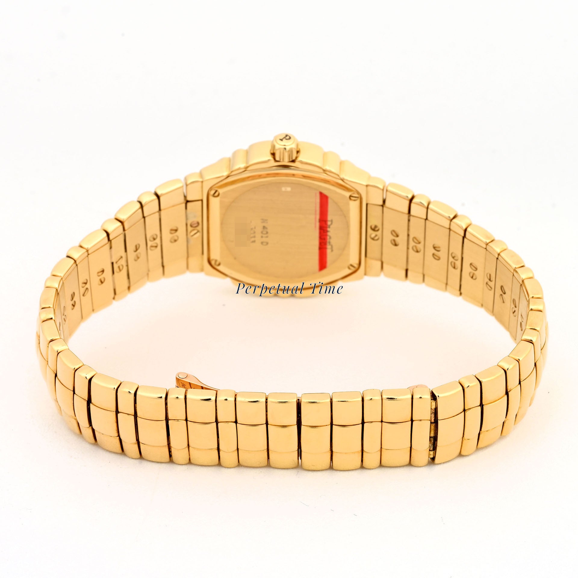 Piaget Tanagra 16033 M 401 D 18K Yellow Gold Diamond Bezel Diamond Dial