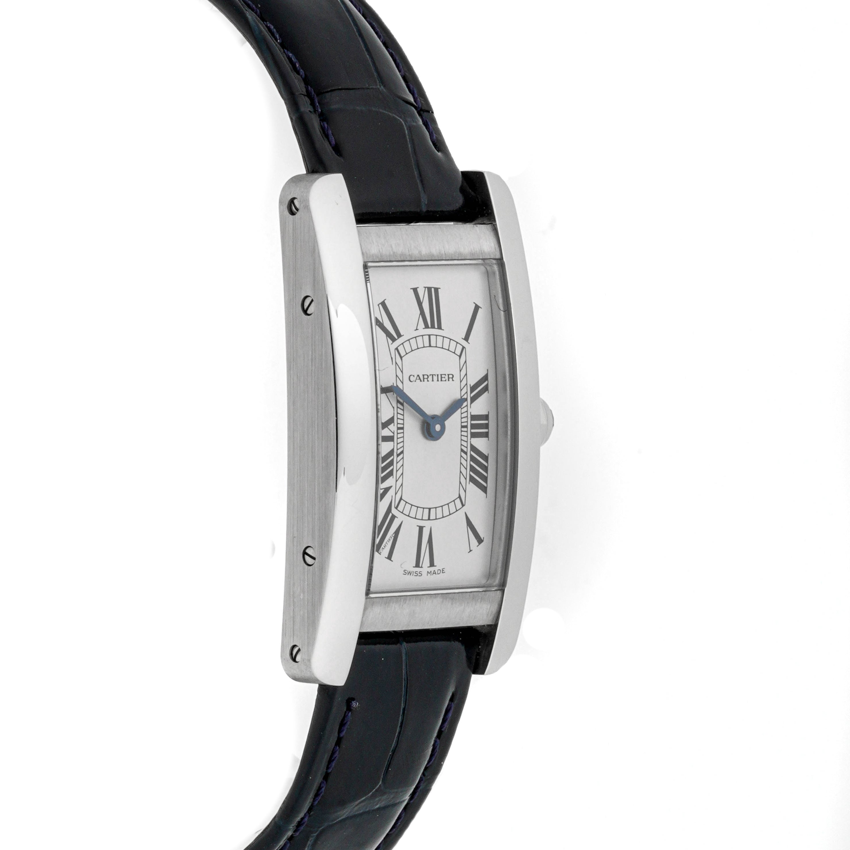 Cartier Tank Américaine 34.8 x 19 mm Stainless Steel 4274 Silver  Dial | Roman Numerals hour markers, Smooth bezel
