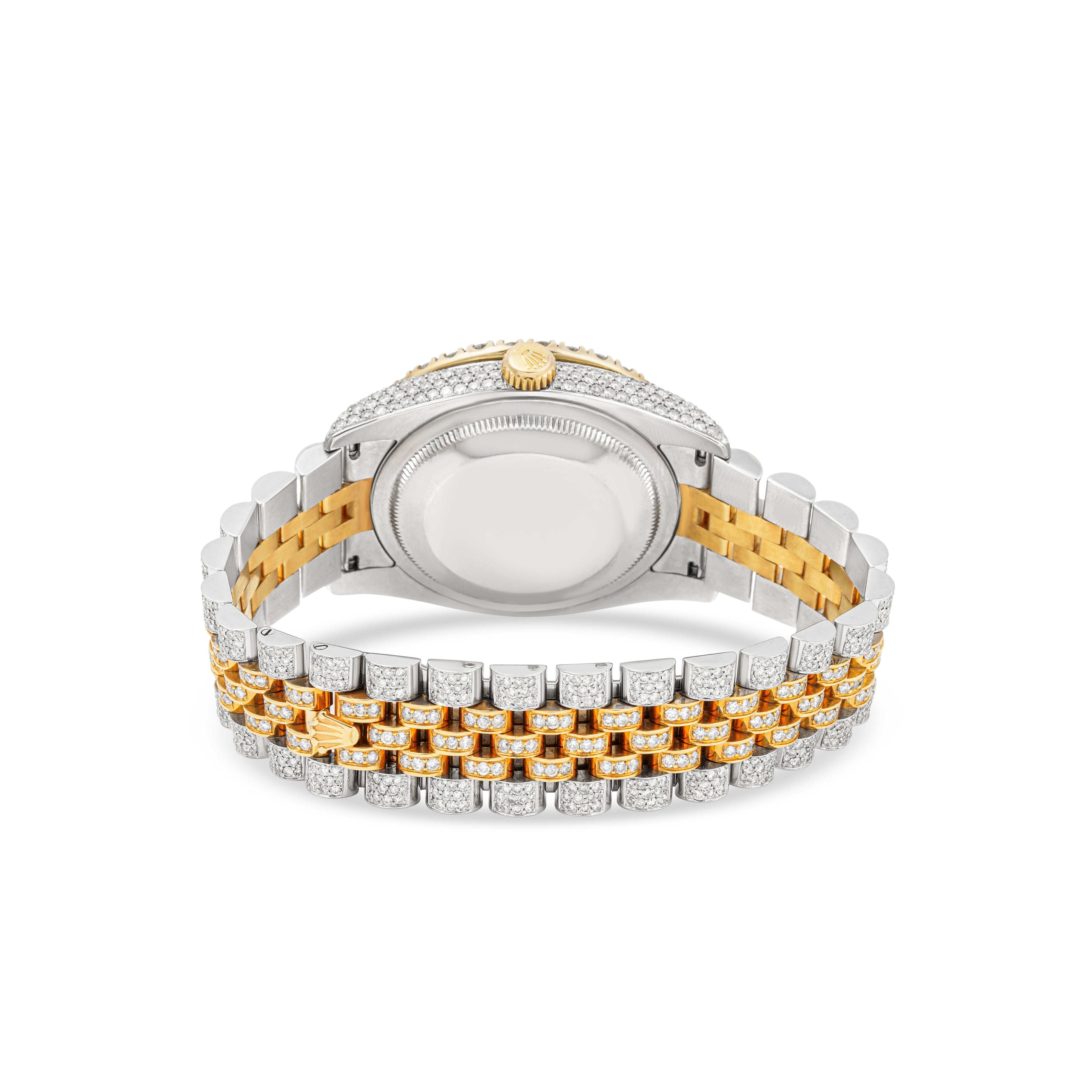 Rolex Datejust 36mm Stainless Steel & Yellow Gold 116233 Champagne  Dial | Roman Numerals hour markers, Diamond bezel