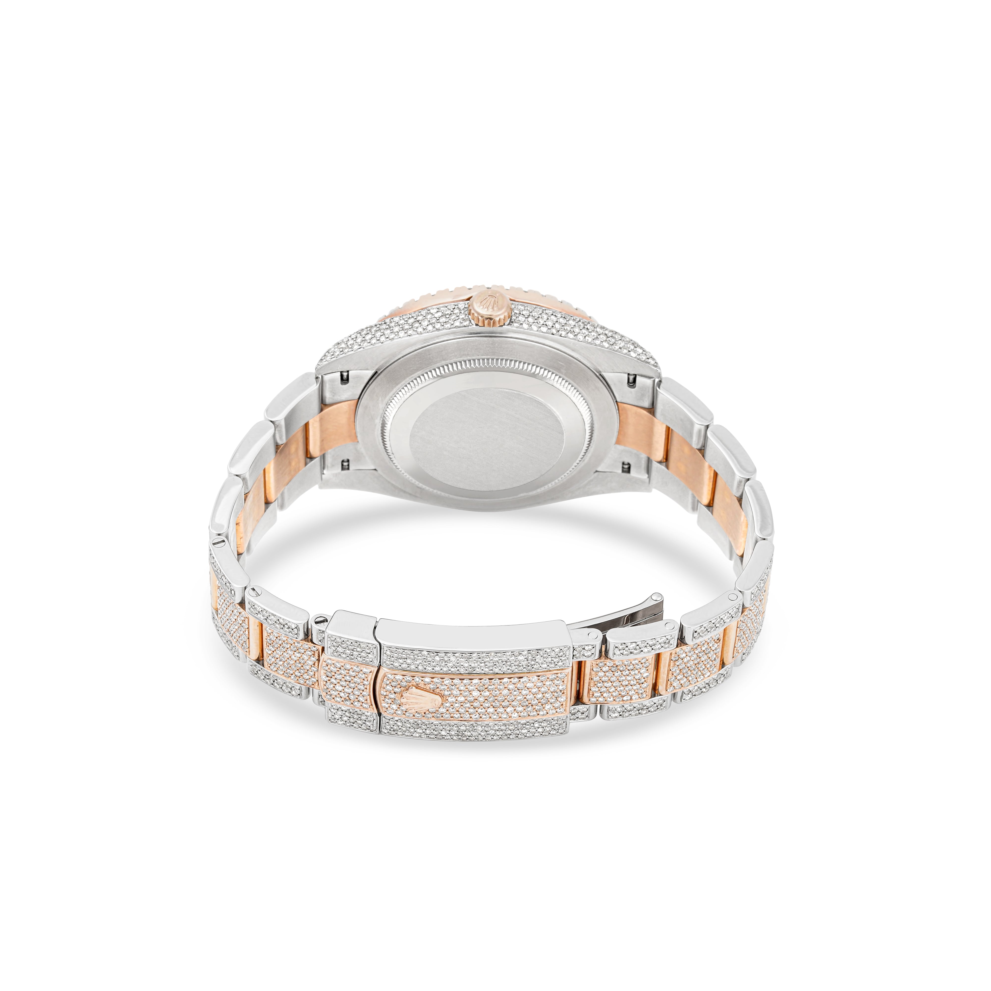 Rolex Datejust  41mm Stainless Steel & Rose Gold 126331 Pave Diamond  Dial | Arabic Script hour markers | Full Pave Diamonds