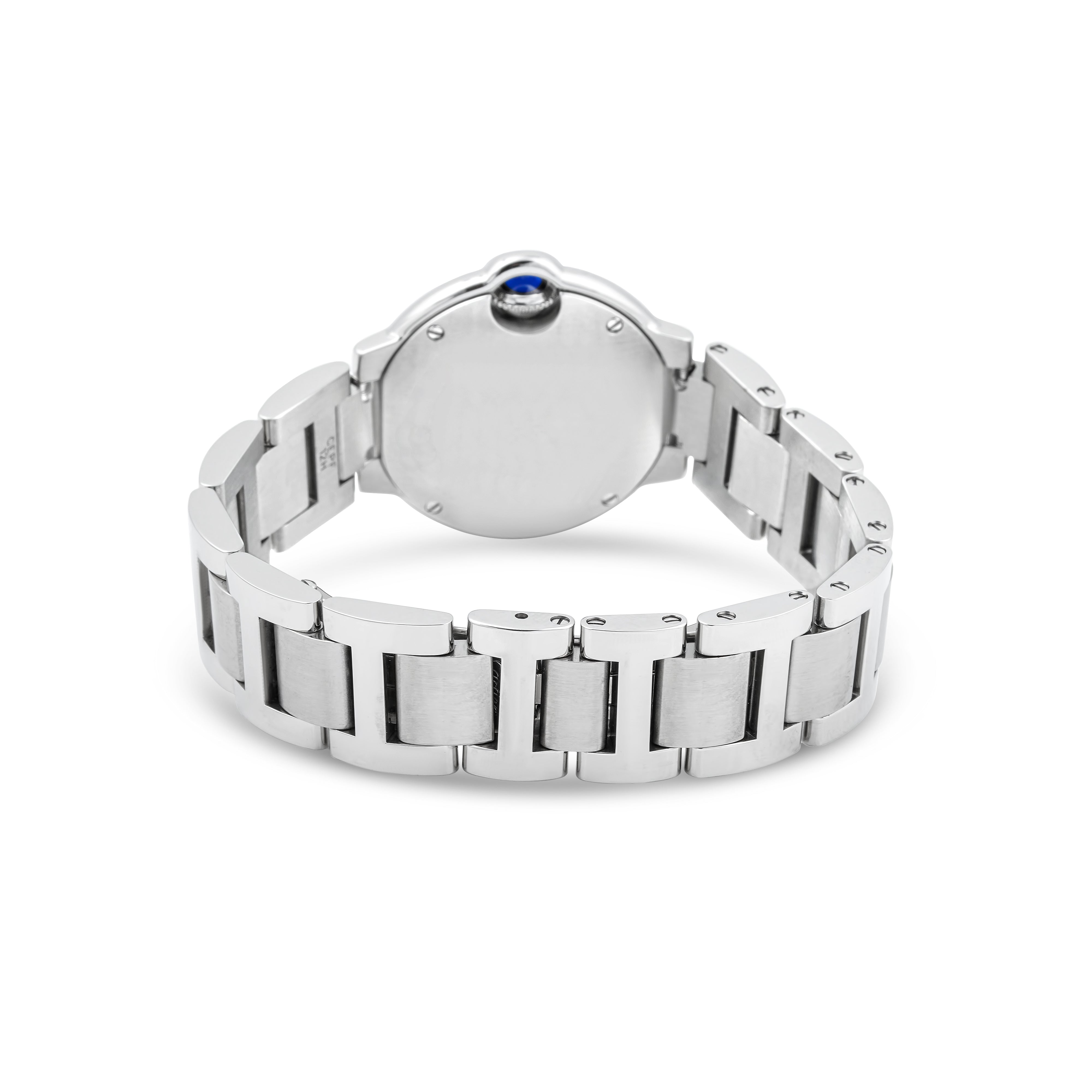 Cartier Ballon Bleu 28 mm Stainless Steel 3006 Silver Dial | Roman Numerals hour markers, Smooth bezel