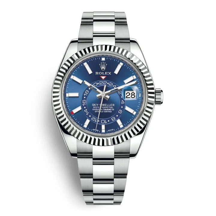 Rolex Sky-Deweller STAINLESS STEEL 326934 42mm Blue Dial | Stick Hour Markers | Stainless steel