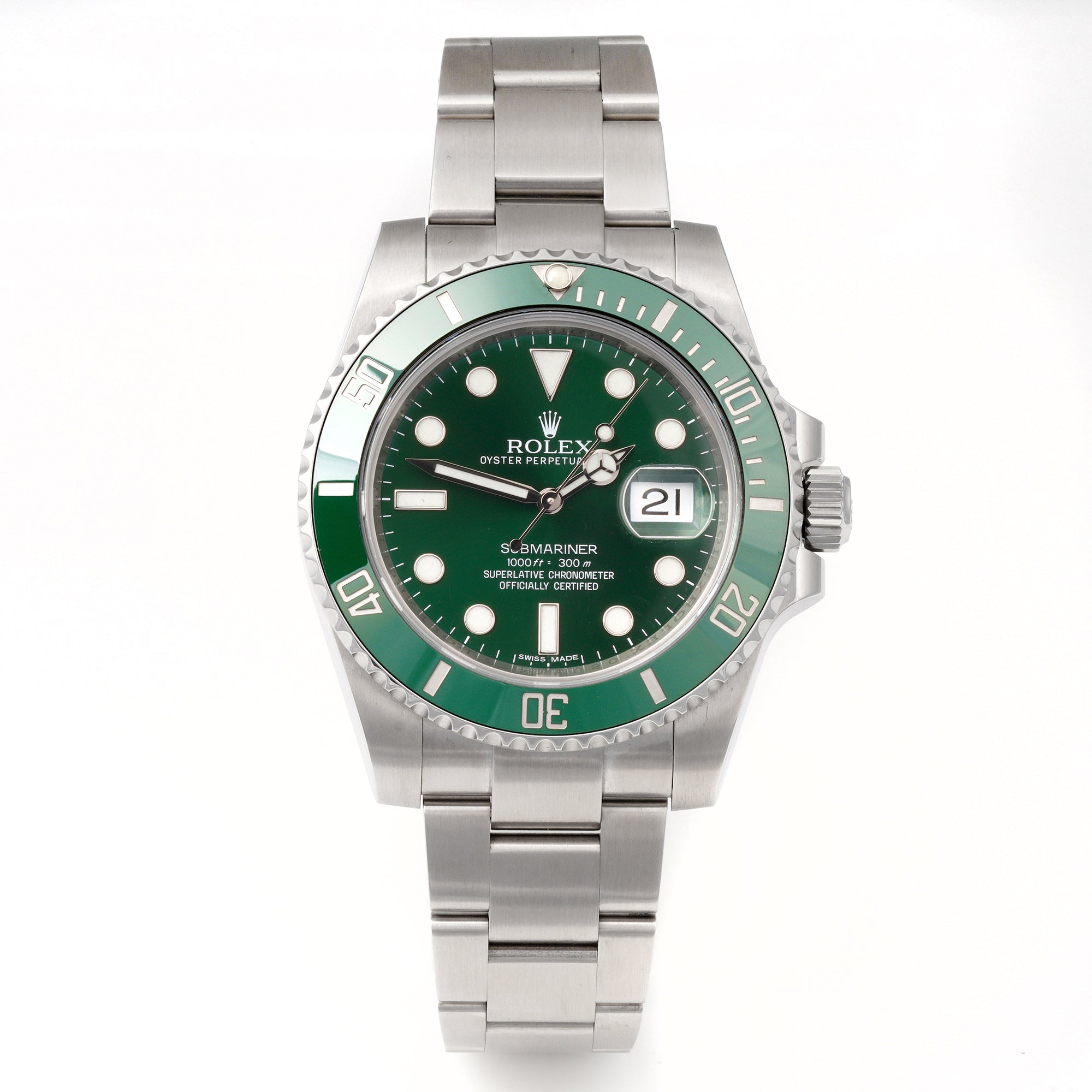 Rolex Submariner 40mm Stainless Steel 116610LV Green Dial | Hulk