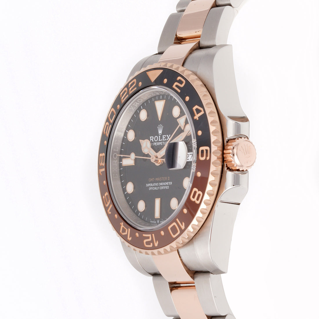 Rolex GMT-Master II 40mm Stainless Steel & Rose Gold 126711 Black Dial | Root Beer