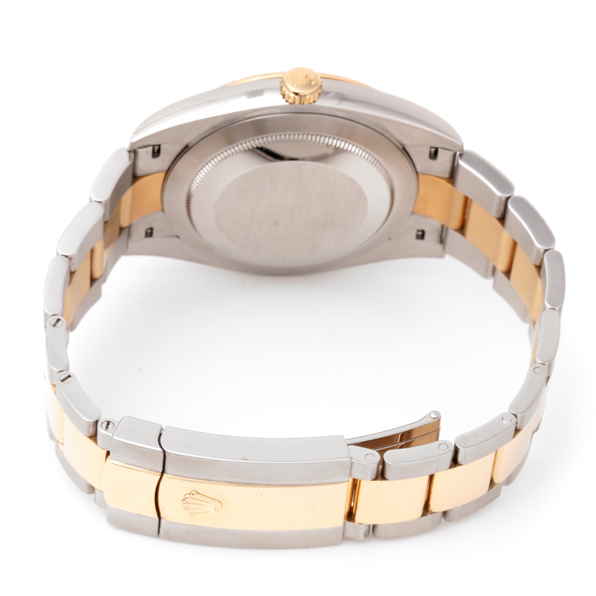 Rolex Datejust  41mm Stainless Steel & Yellow Gold 126333 Wimbledon Dial | Roman Numerals hour markers, Fluted bezel